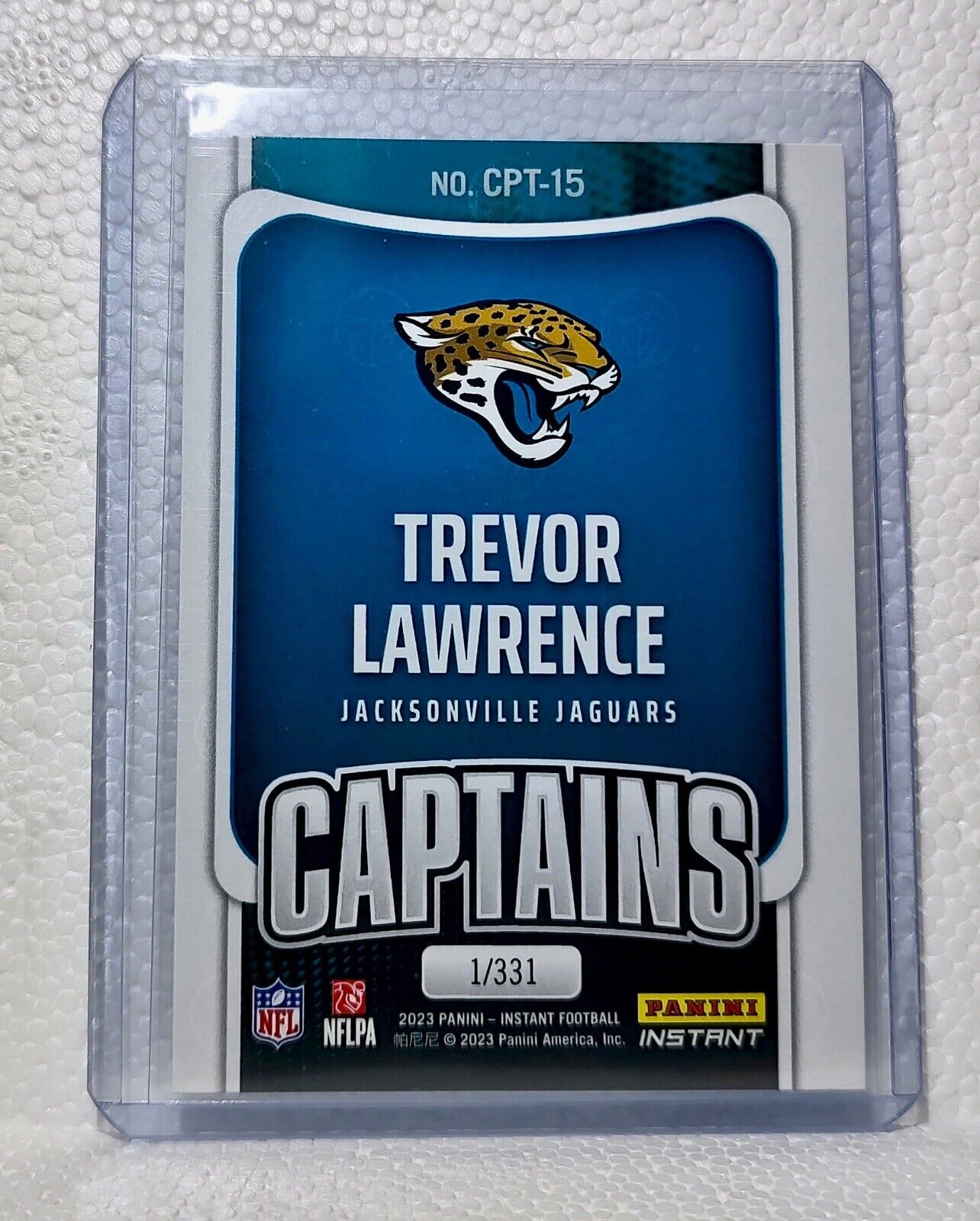 Trevor Lawrence 2023 Panini NFL Captain #15 Card Jacksonville Jaguars 1/331