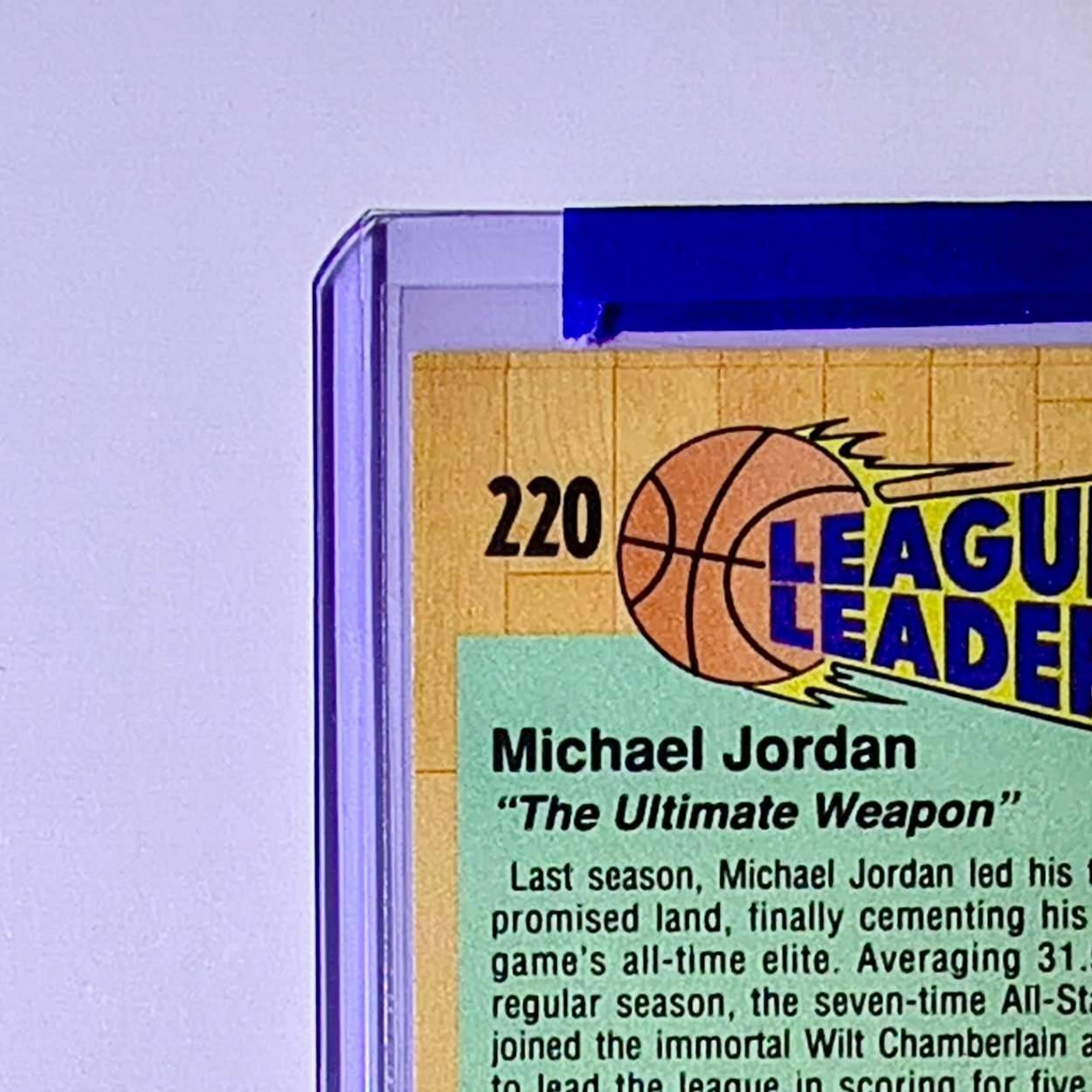 Michael Jordan 1991-92 Fleer League Leaders #220 Basketball Card Chicago Bulls