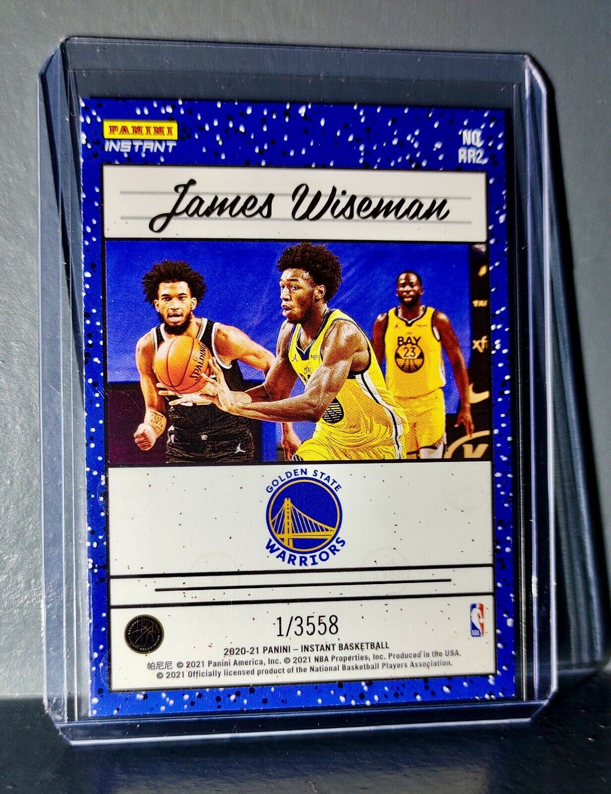 James Wiseman 2020-21 Panini NBA Instant #2 Rated Rookie Retro Card 1/3558