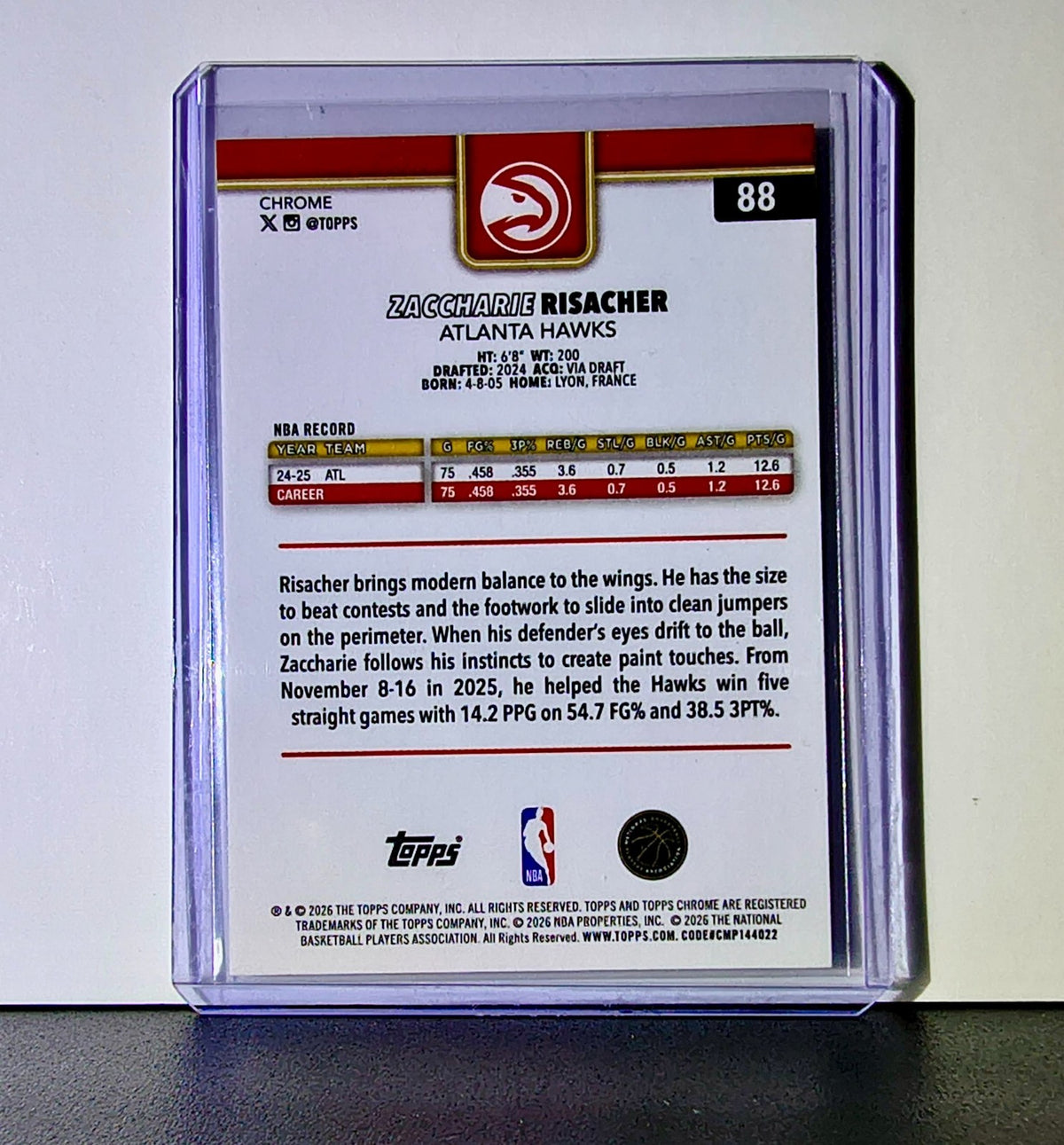 Toumani Camara 2025-26 NBA Topps Chrome Update #88 Basketball Card Trail Blazers