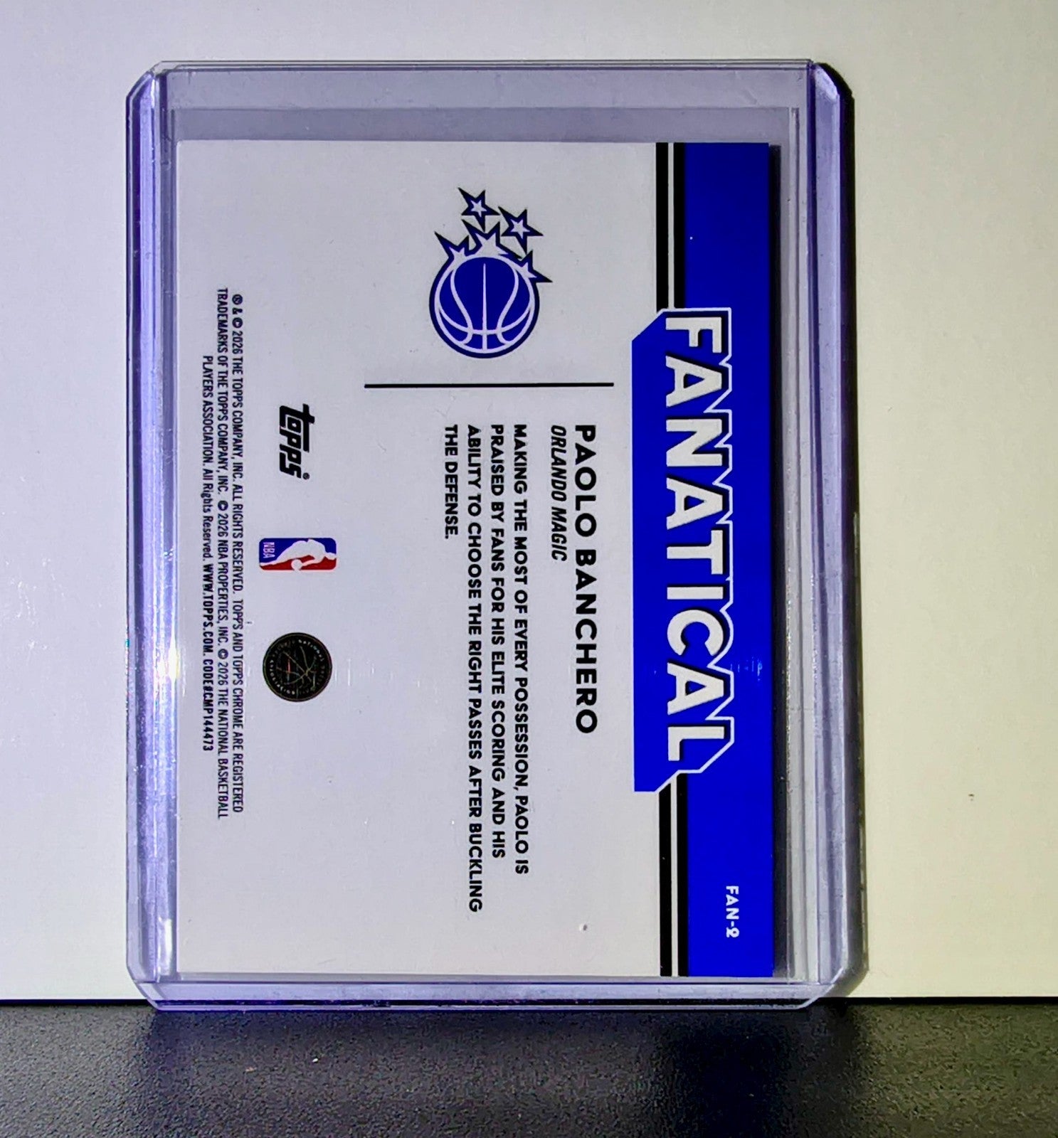 Paolo Banchero 2025-26 NBA Topps Chrome Update Fanatical #FAN-2 Card Magic