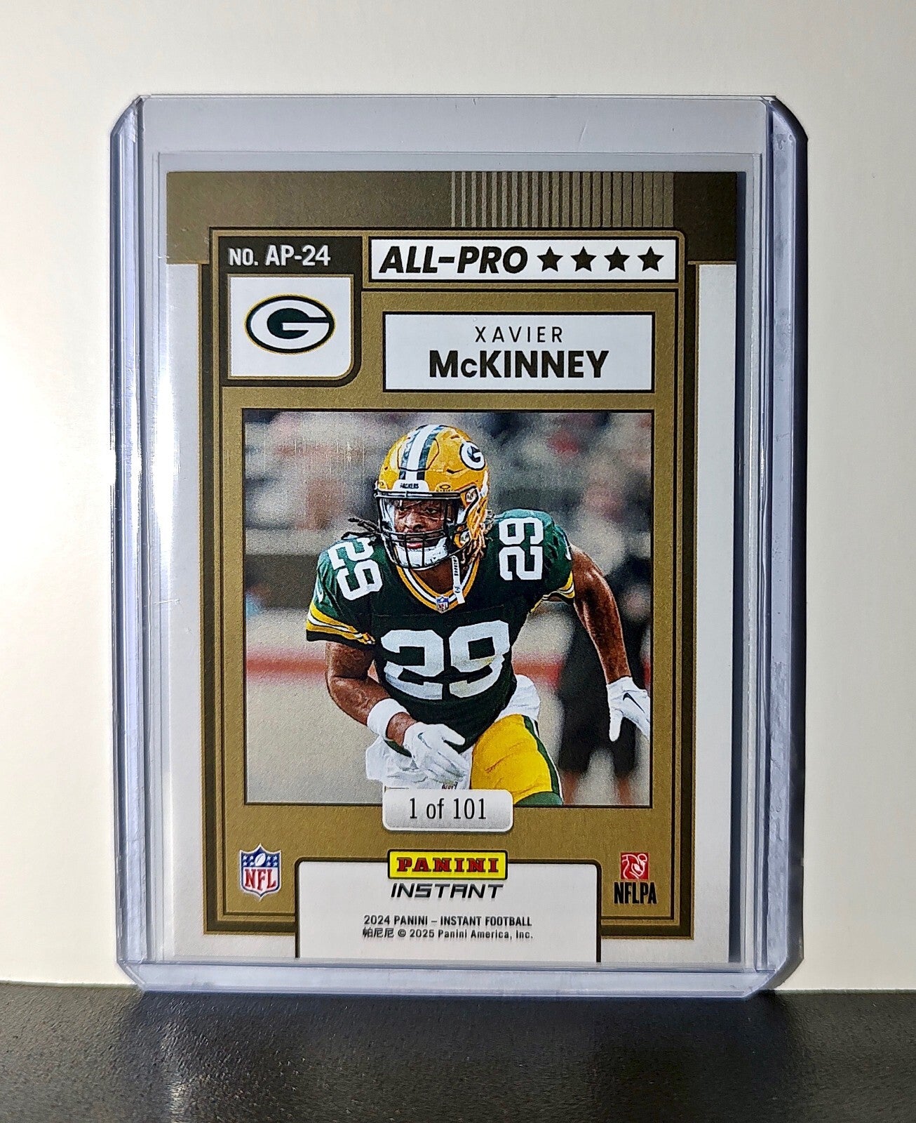 Xavier McKinney 2024 All-Pro Panini NFL #24 Football Card Packers 1 of 101