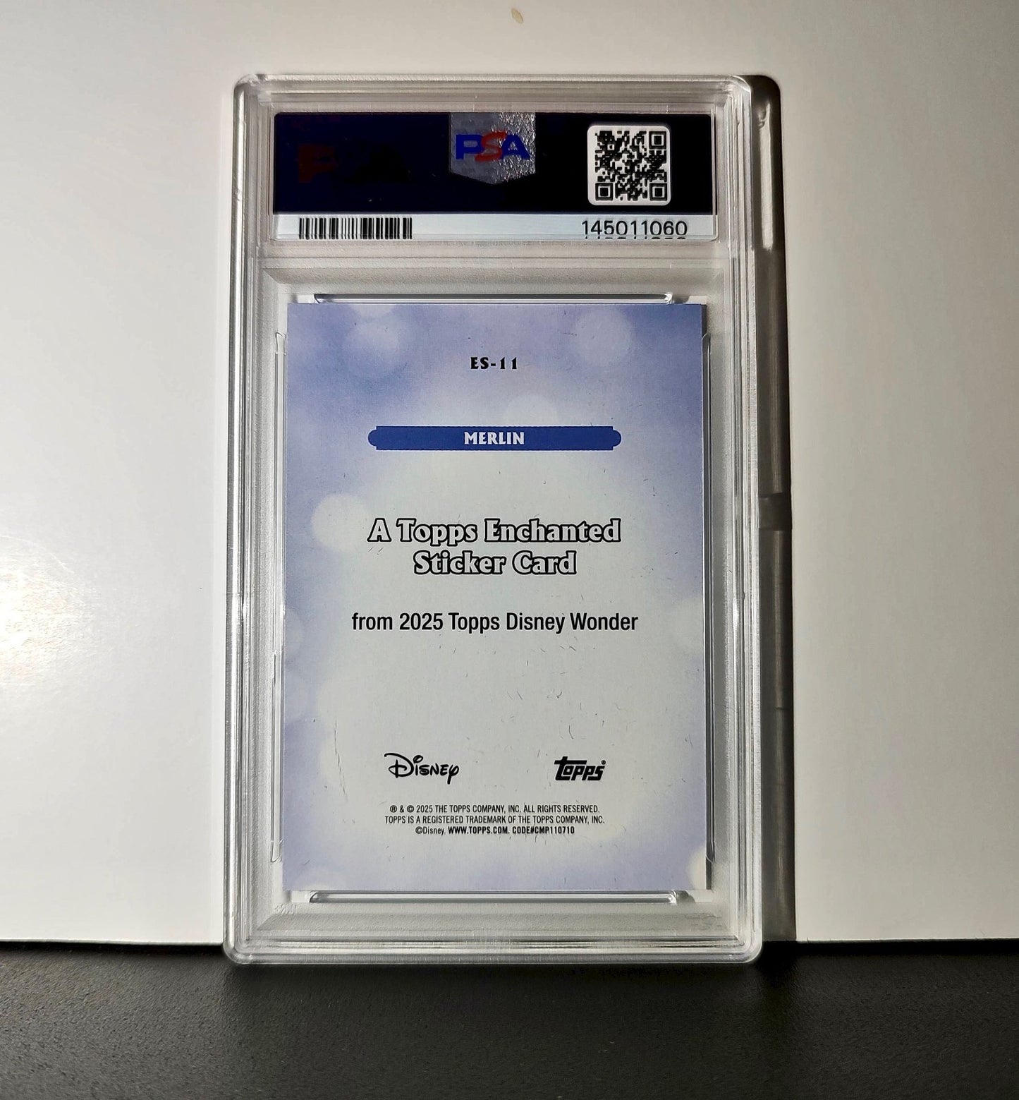Merlin 2025 Topps Disney #ES-11 Enchanted Sticker Card PSA 8