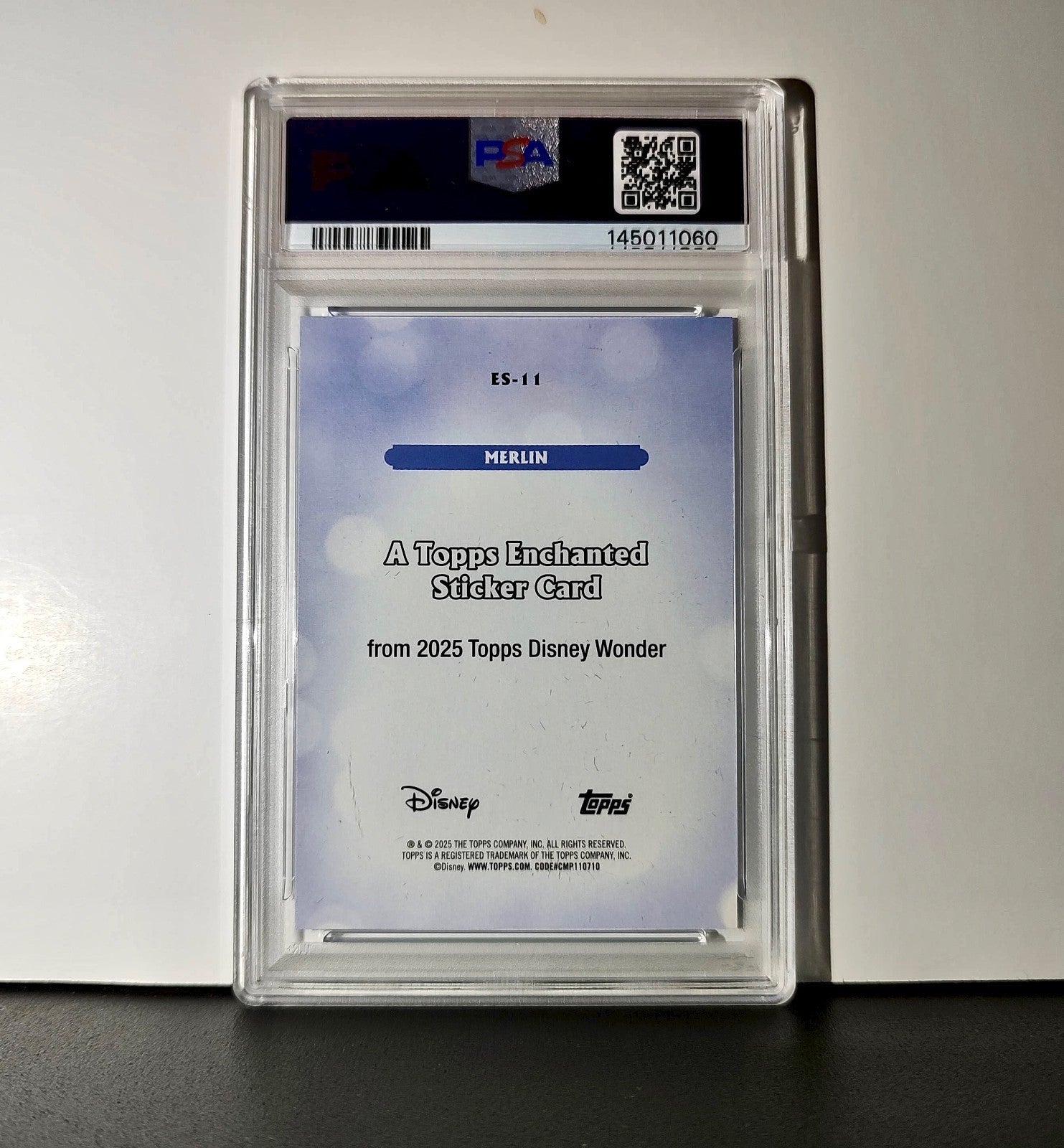 Merlin 2025 Topps Disney #ES-11 Enchanted Sticker Card PSA 8