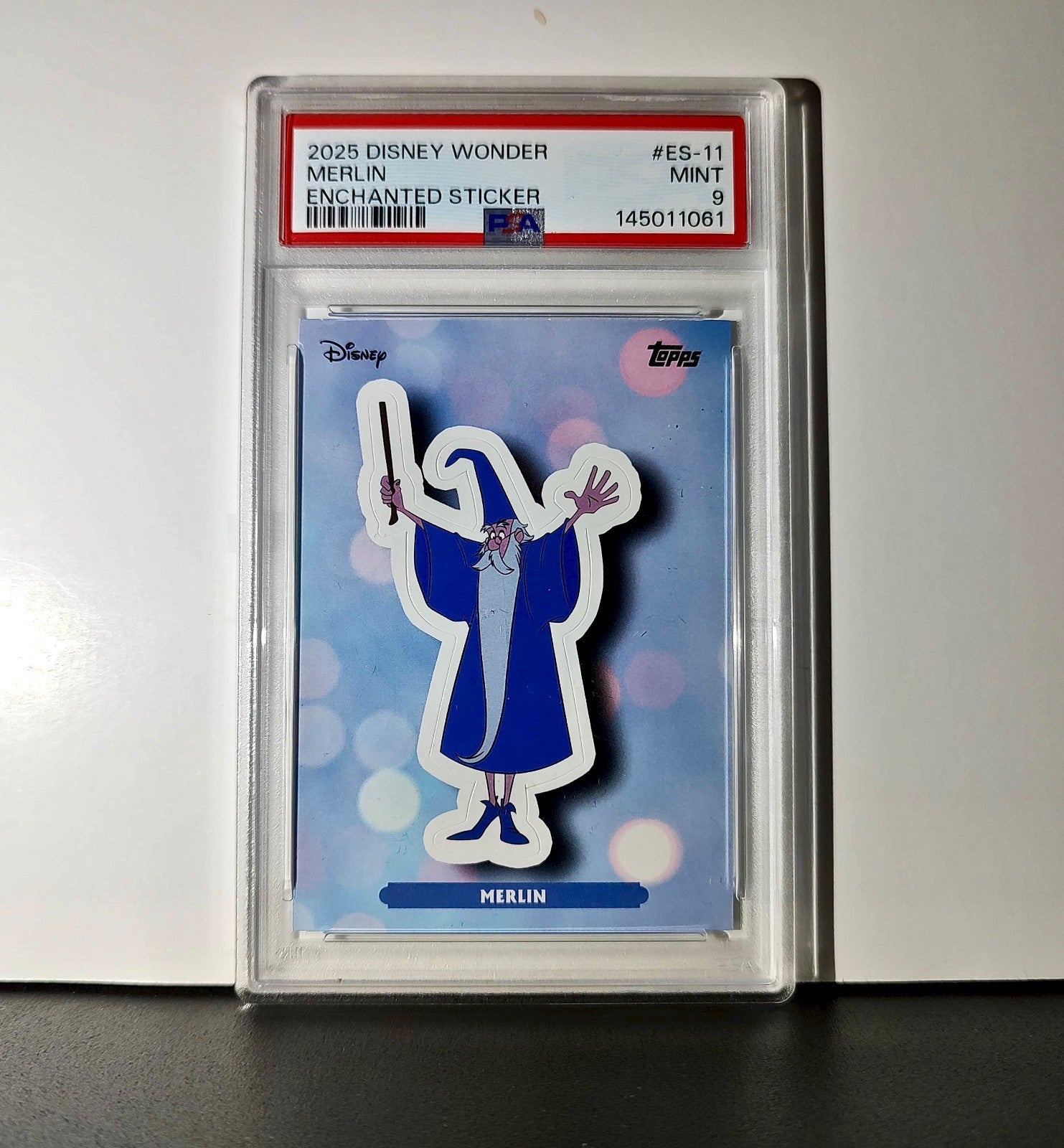 Merlin 2025 Topps Disney #ES-11 Enchanted Sticker Card PSA 9
