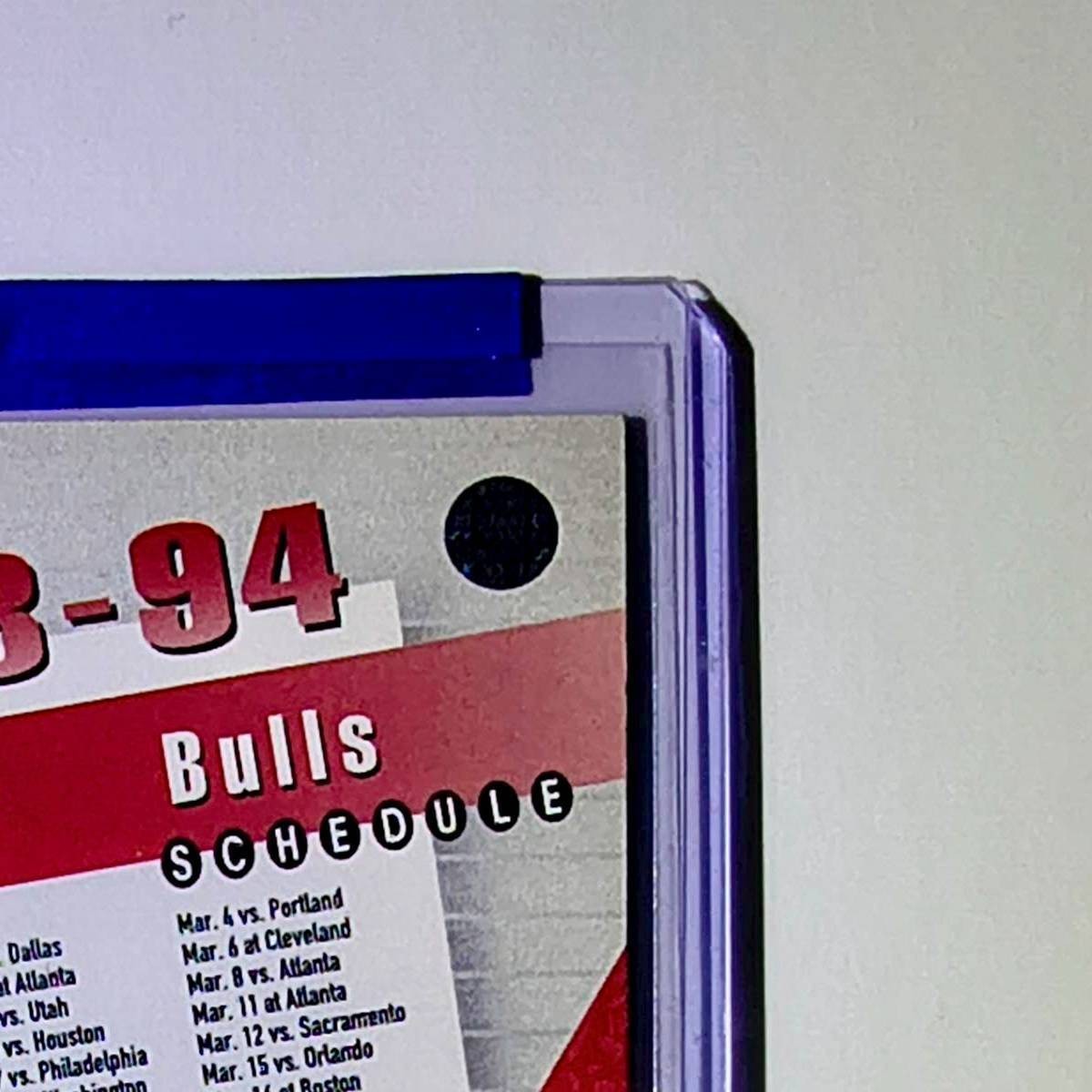 Michael Jordan 1993-94 Upper Deck Bulls Schedule #213 Basketball Chicago Bulls