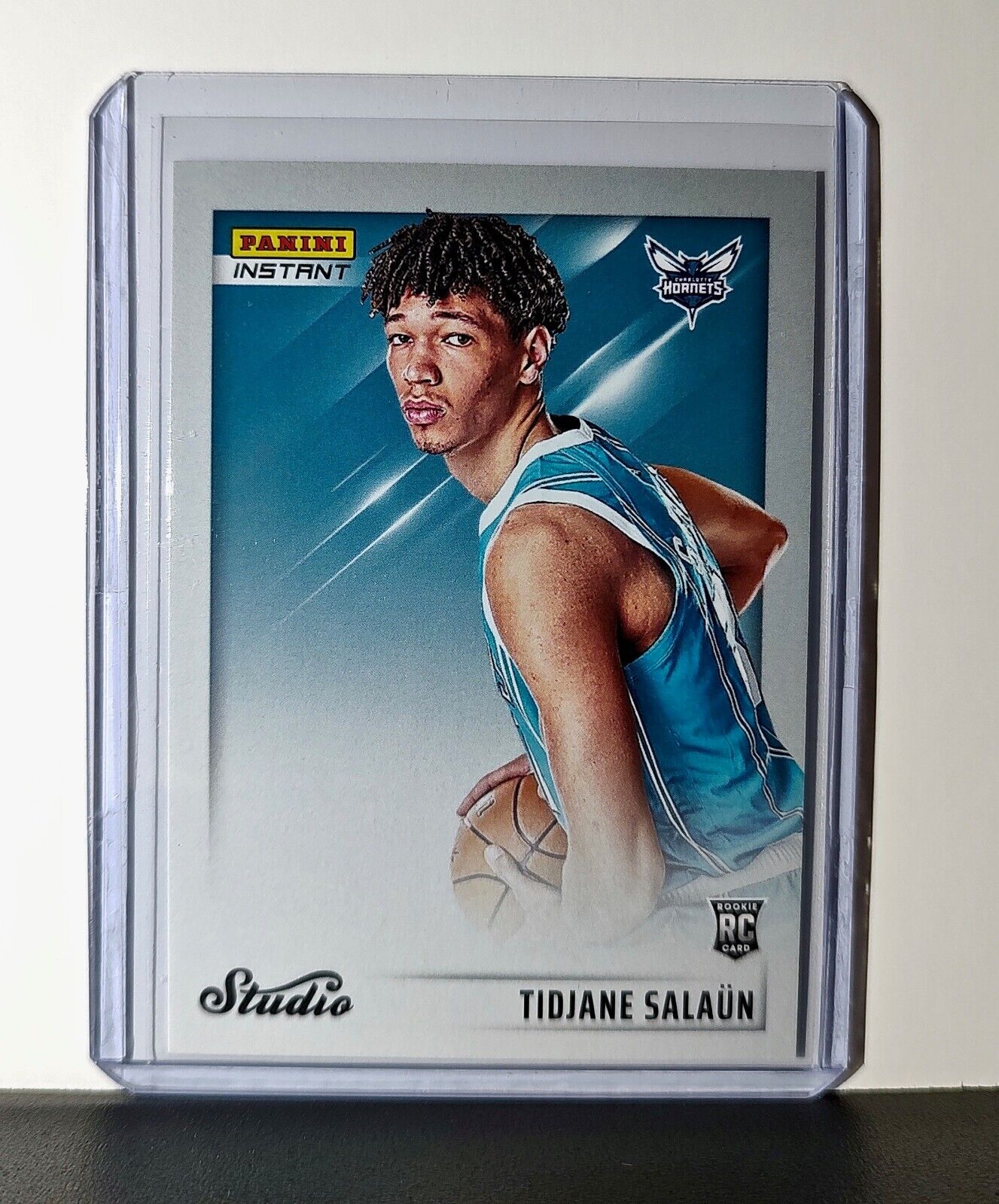 Tidjane Salaun 2024-25 Panini NBA Studio #25 Rookie Card Charlotte Hornets 1/275
