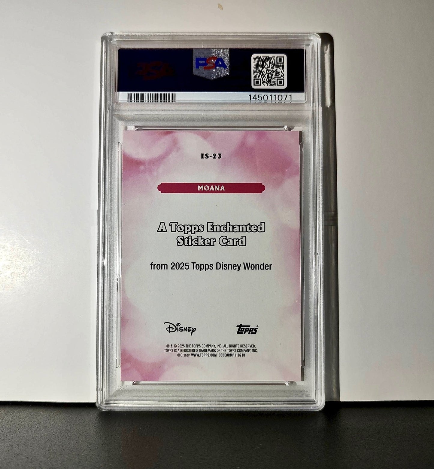 Moana 2025 Topps Disney #ES-23 Enchanted Sticker Card Moana PSA 9