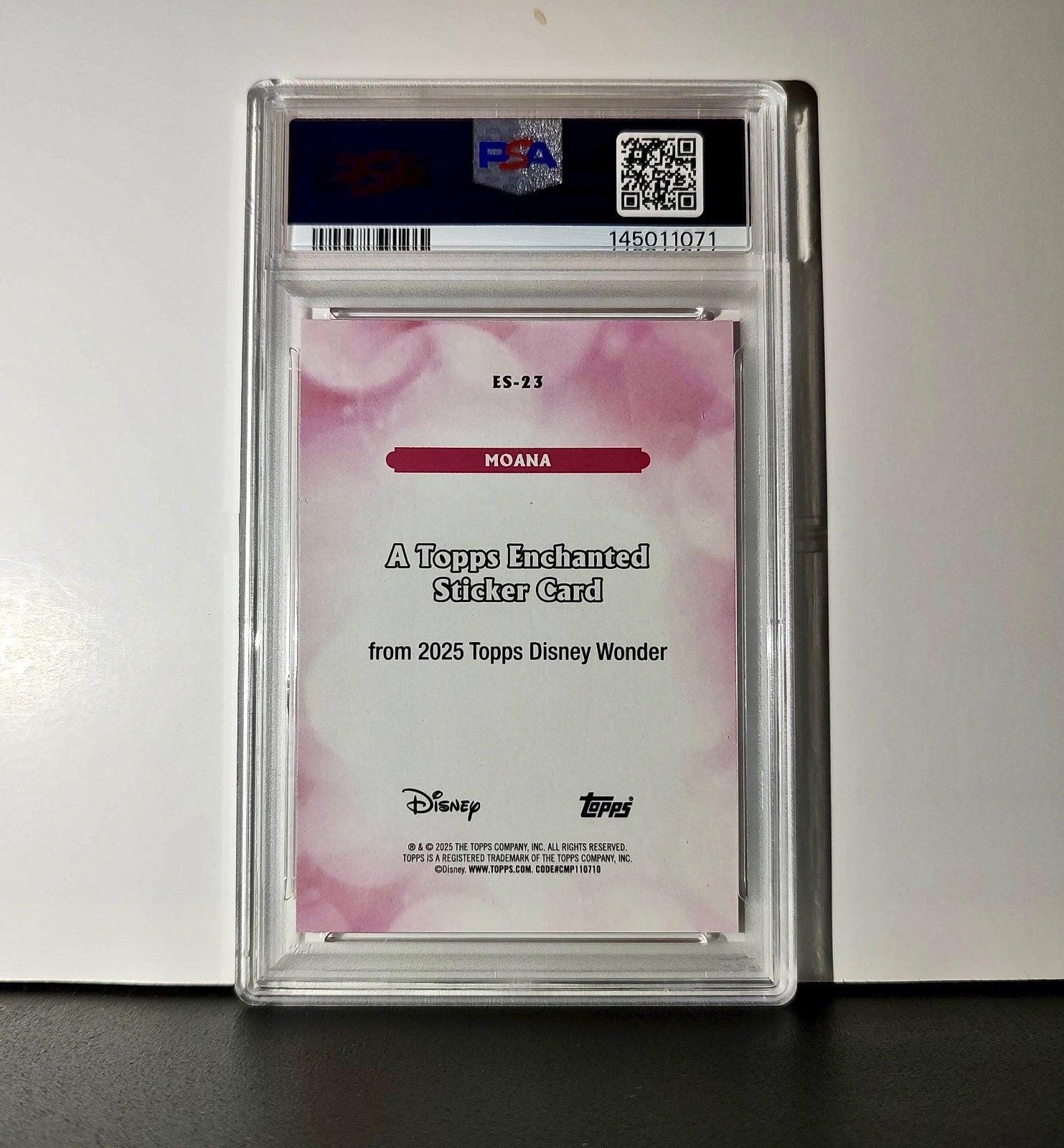 Moana 2025 Topps Disney #ES-23 Enchanted Sticker Card Moana PSA 9