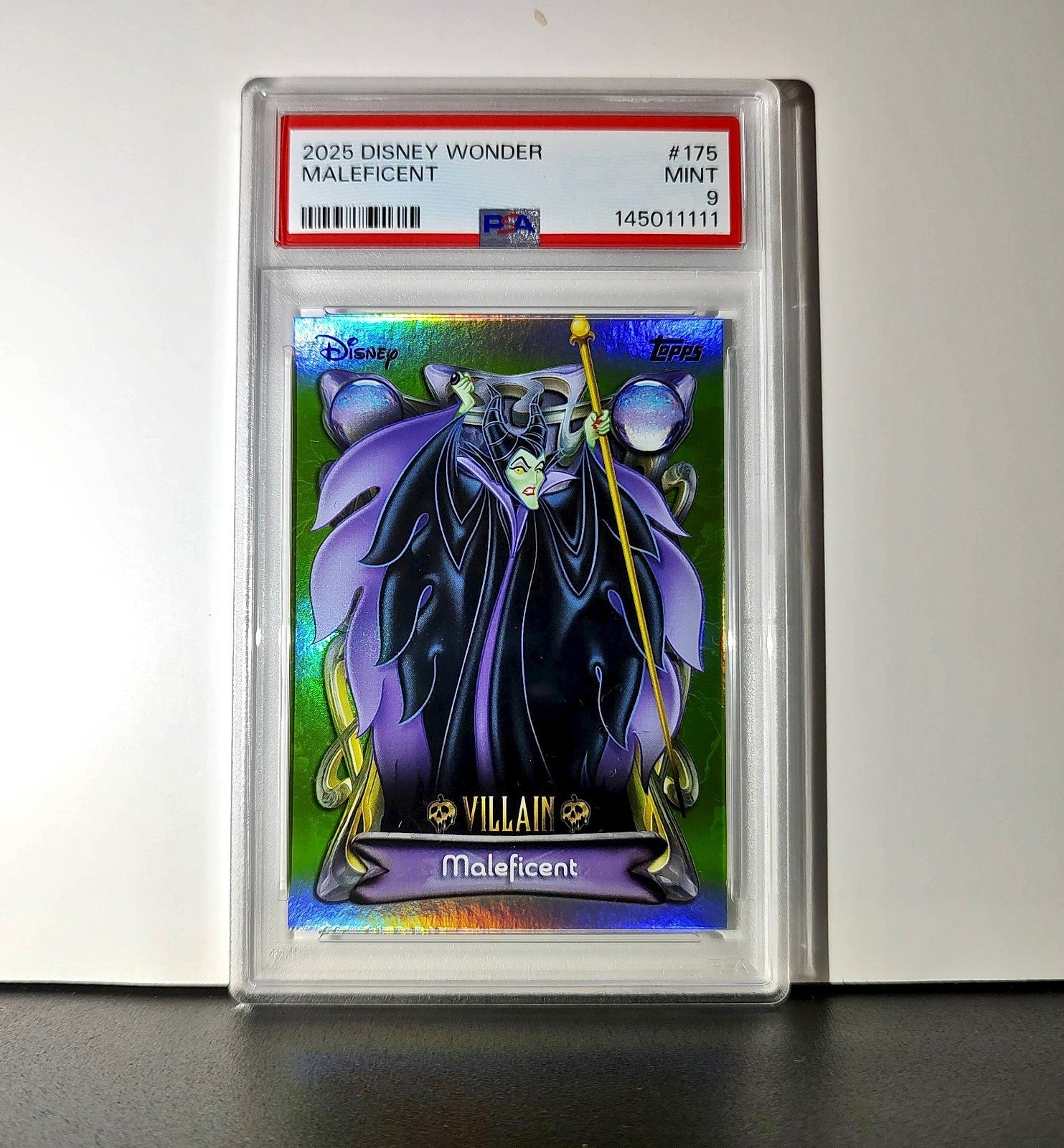 Maleficent 2025 Topps Disney Wonder #175 Card Sleeping Beauty PSA 9