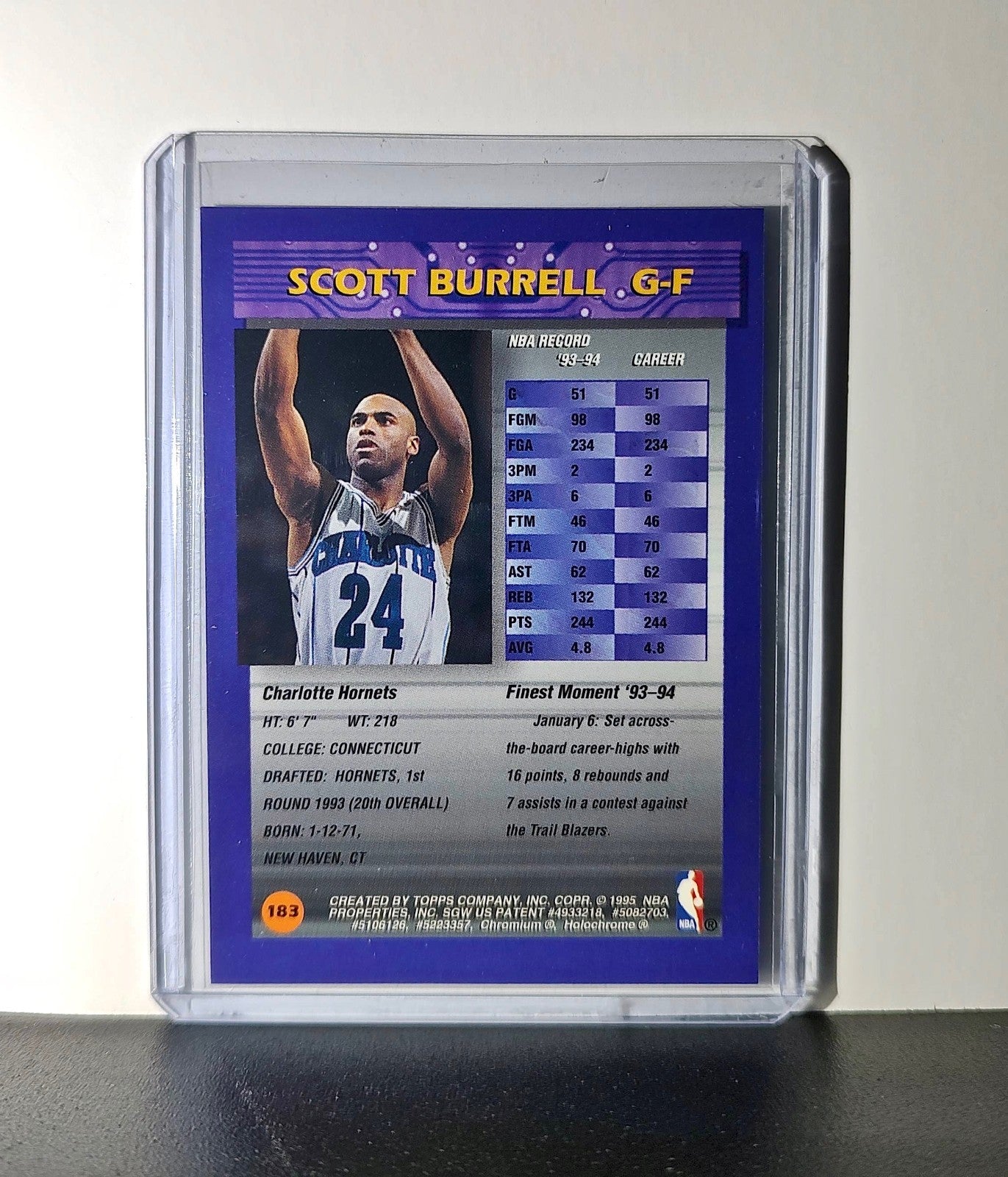 Scott Burrell 1994-95 Topps Finest #183 Basketball Card