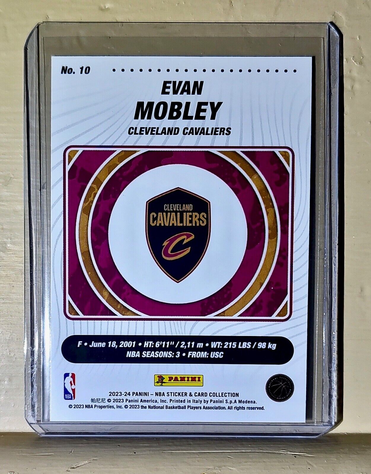 Evan Mobley 2023-24 Panini NBA Basketball #10 Card Cleveland Cavaliers