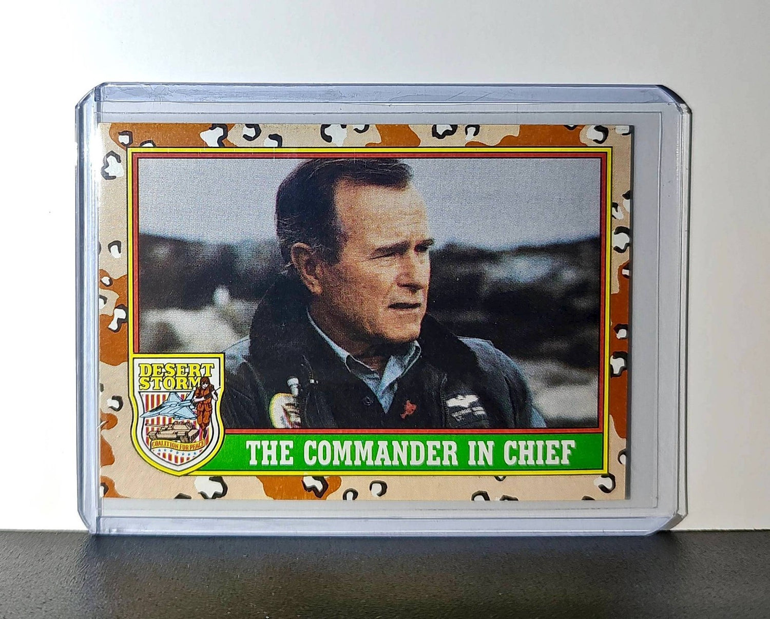 The Commander in Chief 1991 Topps Desert Storm #1 Card