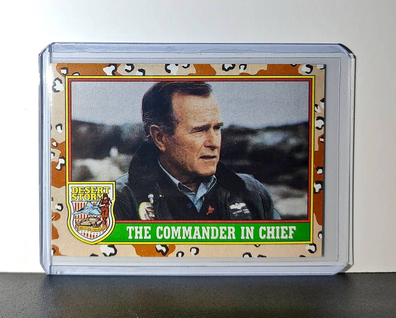 The Commander in Chief 1991 Topps Desert Storm #1 Card