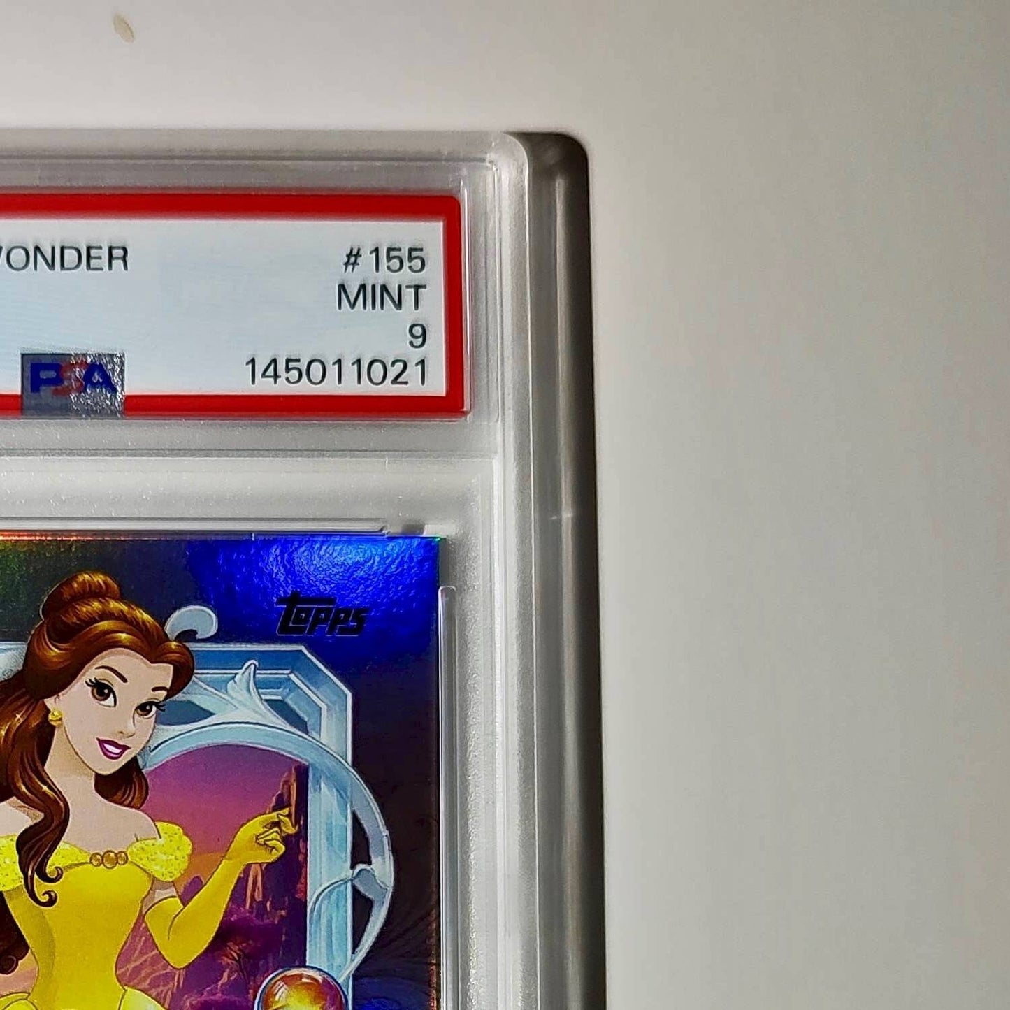 Belle 2025 Topps Disney Cartoon Princess #155 Card Beauty and the Beast PSA 9