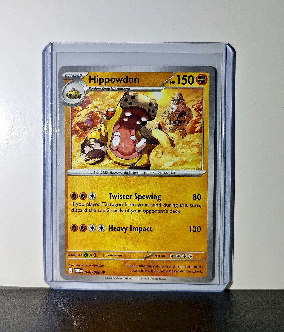 Pokemon Hippowdon HP150 Stage 1 Fighting 40/88 2025 Perfect Order Mega Evolution