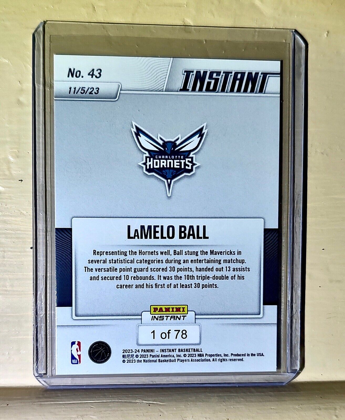 Lamelo Ball 2023-24 Panini #43 NBA Basketball Card Hornets 1 of 78