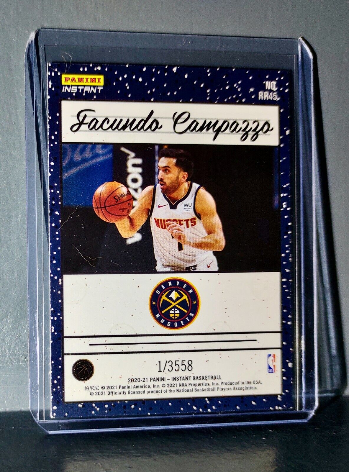 Facundo Campazzo 2020-2021 Panini NBA Instant 45 Rated Rookie Retro Card 1/3558