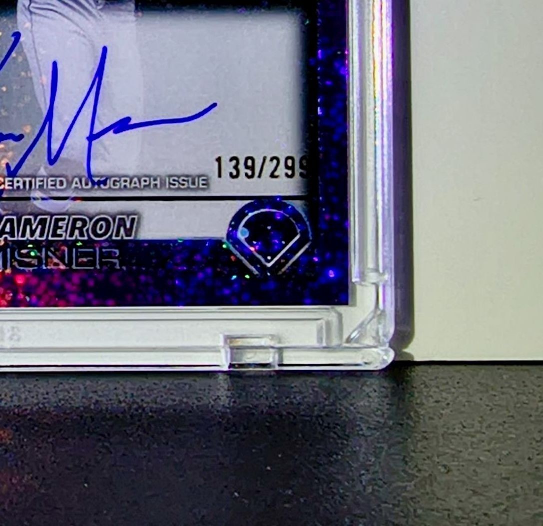 Kameron Misner Rookie 2025 MLB Topps Chrome Purple Sparkle Refractor Auto /299