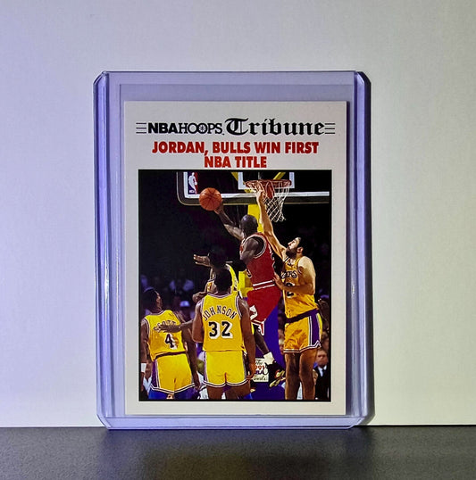 Michael Jordan 1991-92 NBA Hoops Tribune #542 Basketball Card Chicago Bulls