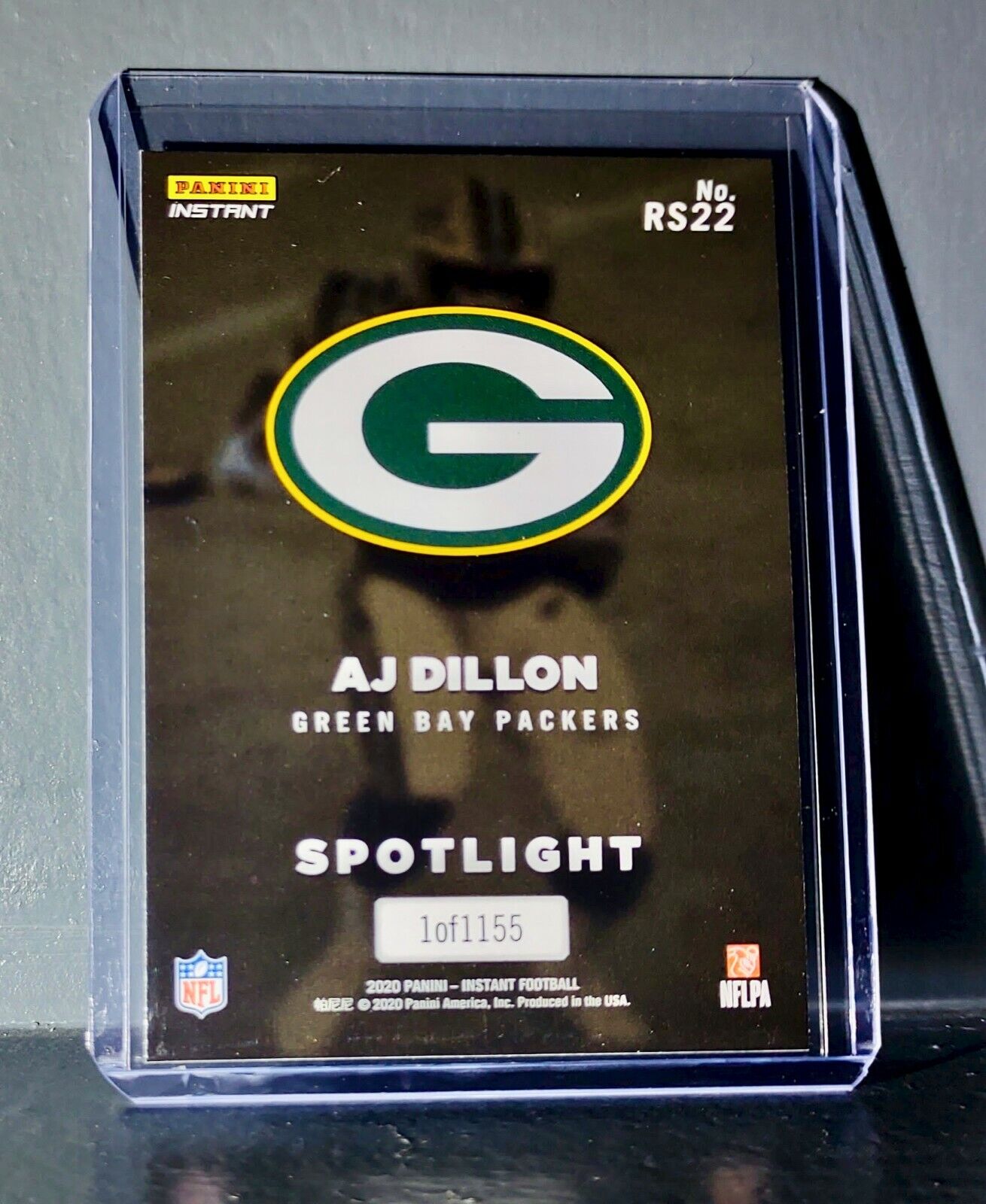 AJ Dillon 2020 Panini NFL Rookie Spotlight #22 Football Card 1 of 1155