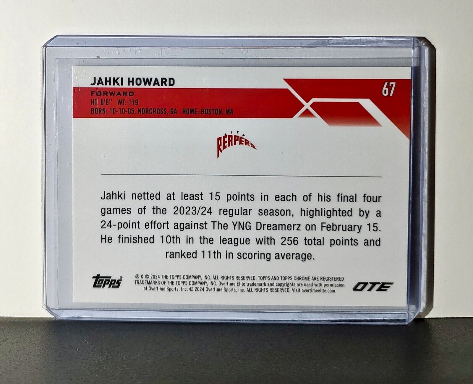 Jahki Howard 2023-24 Topps Chrome Overtime #67 Card City Reapers