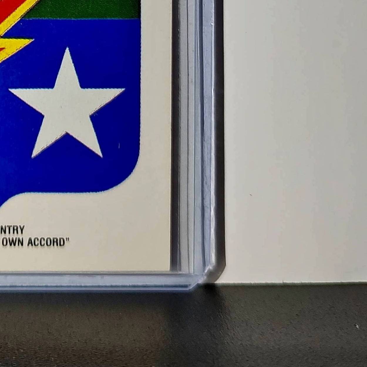 75th Infantry Motto: Of Their Own Accord 1991 Topps Desert Storm #3 Sticker