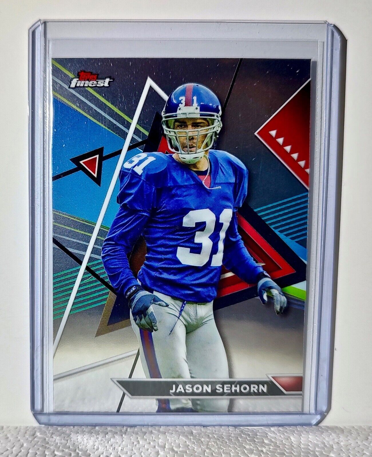 Jason Sehorn 2023 Topps Finest NFL #221 Football Card New York Giants