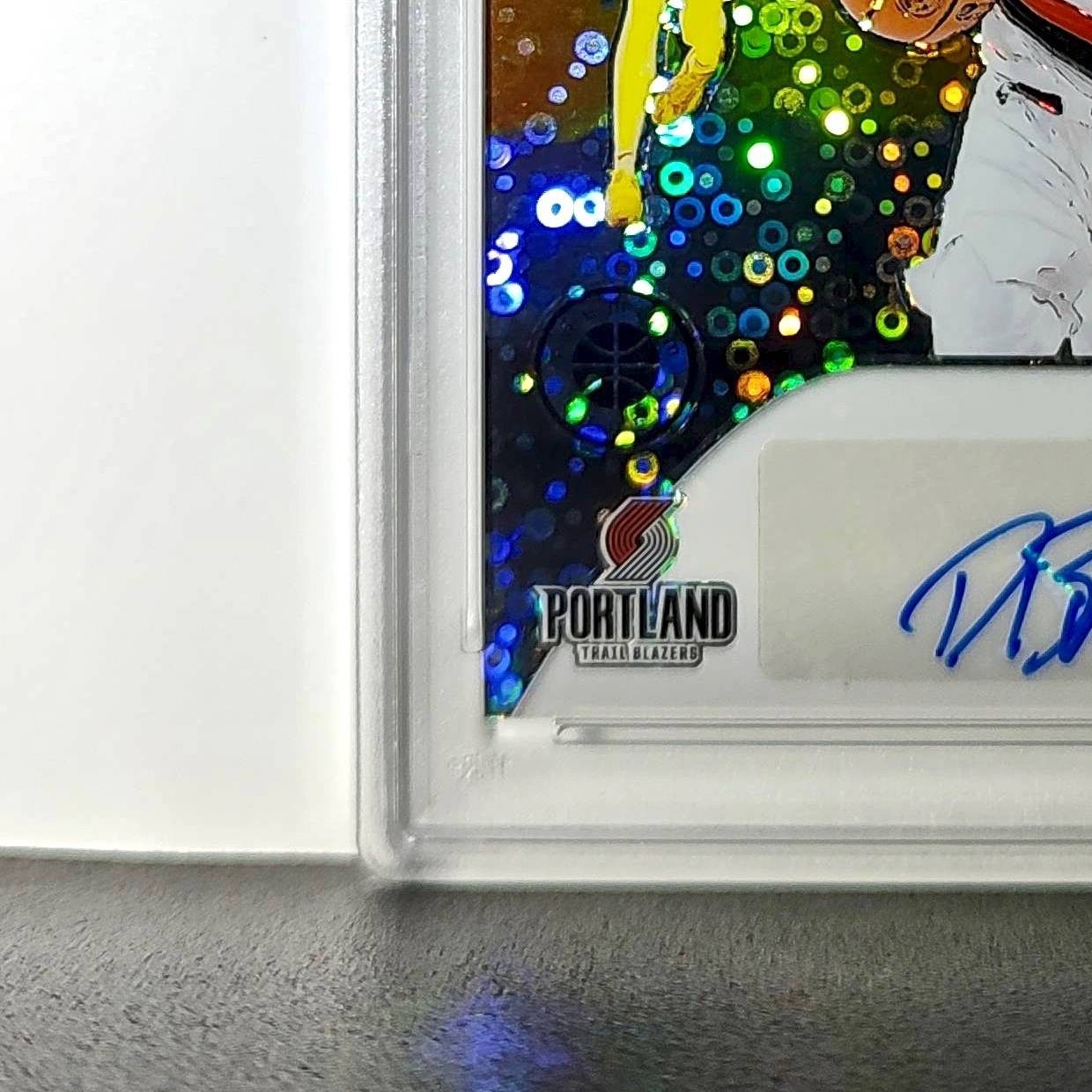 Dalano Banton 2023 NBA Hoops #HS-DN0 Hot Signatures Prizm Disco PSA 9 Auto 10