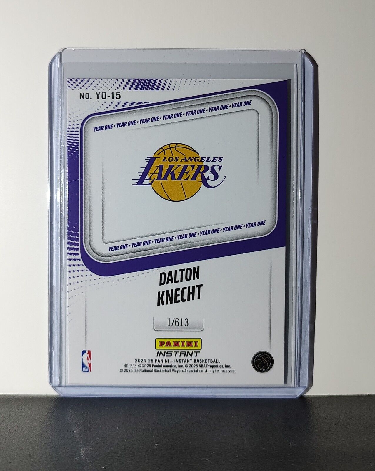 Dalton Knecht Rookie Card 2024-25 Panini Year One #15 LA Lakers 1/613