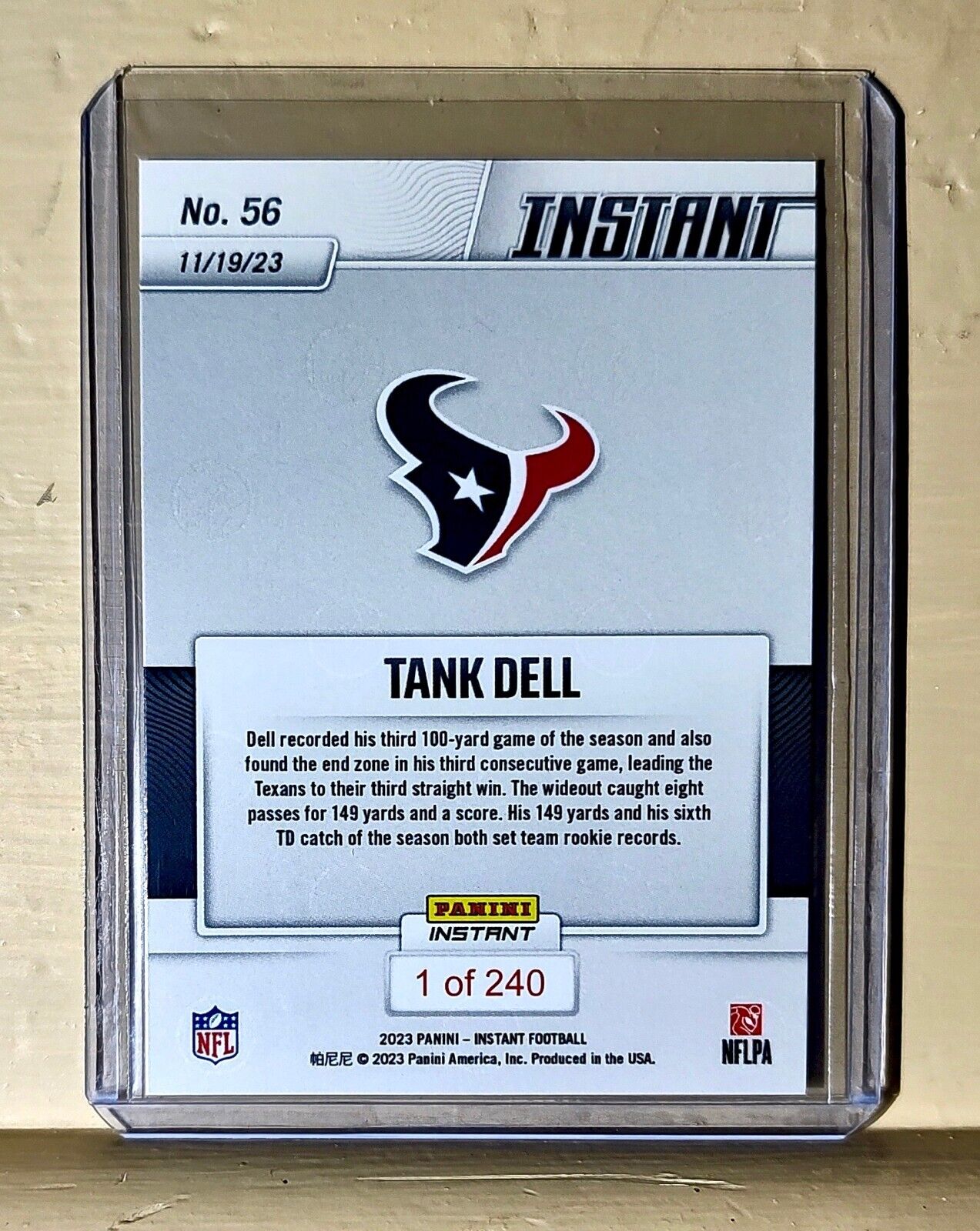 Tank Dell 2023 Panini NFL Rookie Football #56 Card 1 of 240 Texans