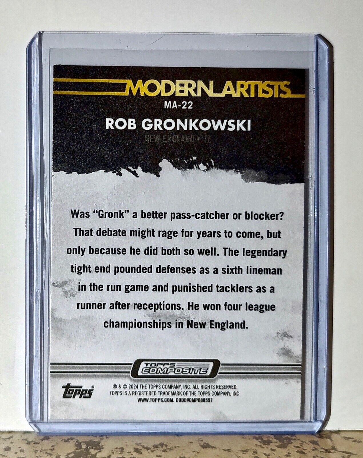 Rob Gronkowski 2023 Topps Gallery Modern Artists NFL #MA-22 Card Patriots