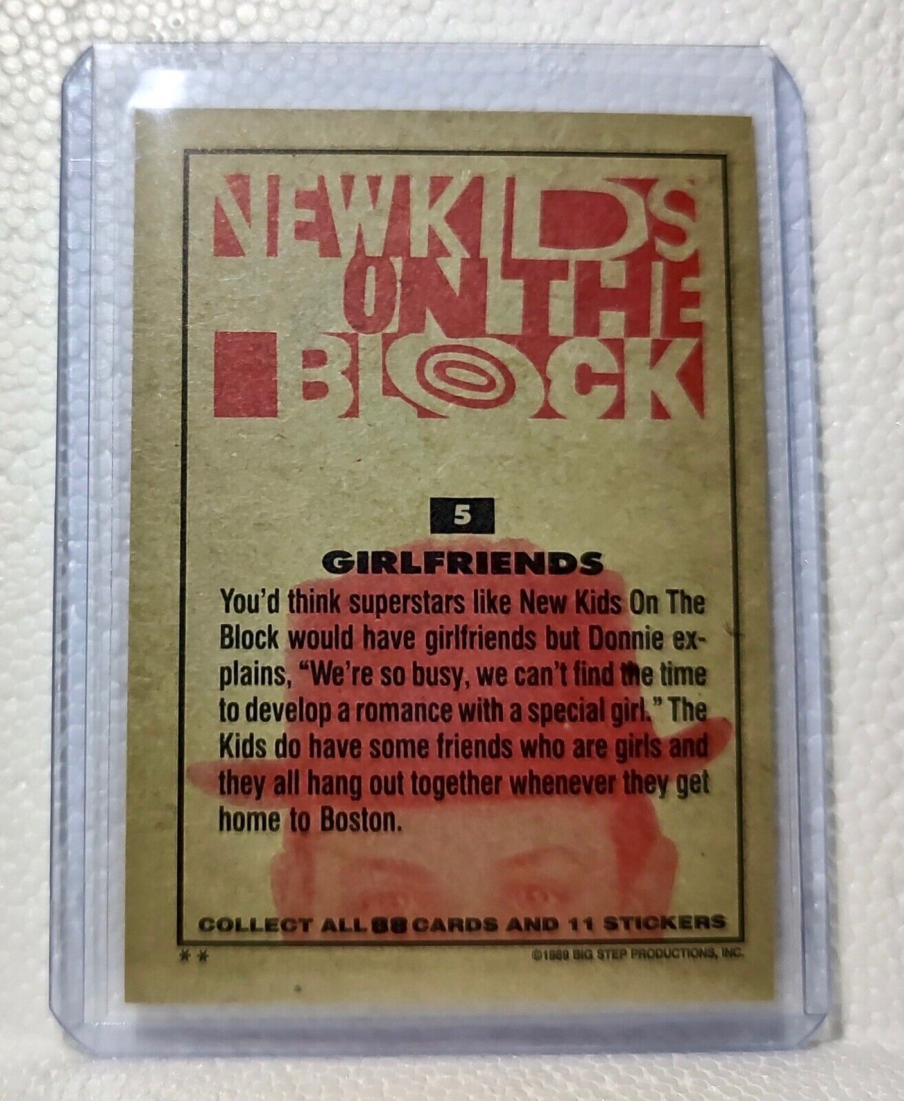 Girlfriends 1989 New Kids on the Block #5 Trading Card