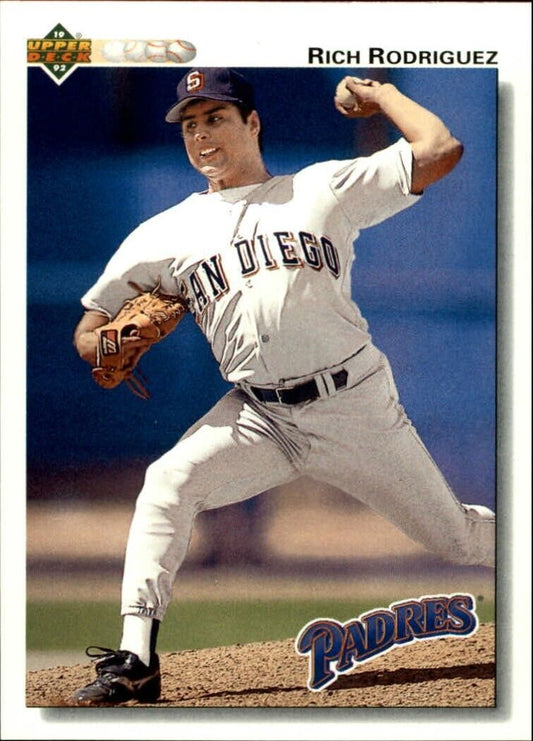 Rich Rodriguez 1992 Upper Deck MLB #568 Baseball Card San Diego Padres