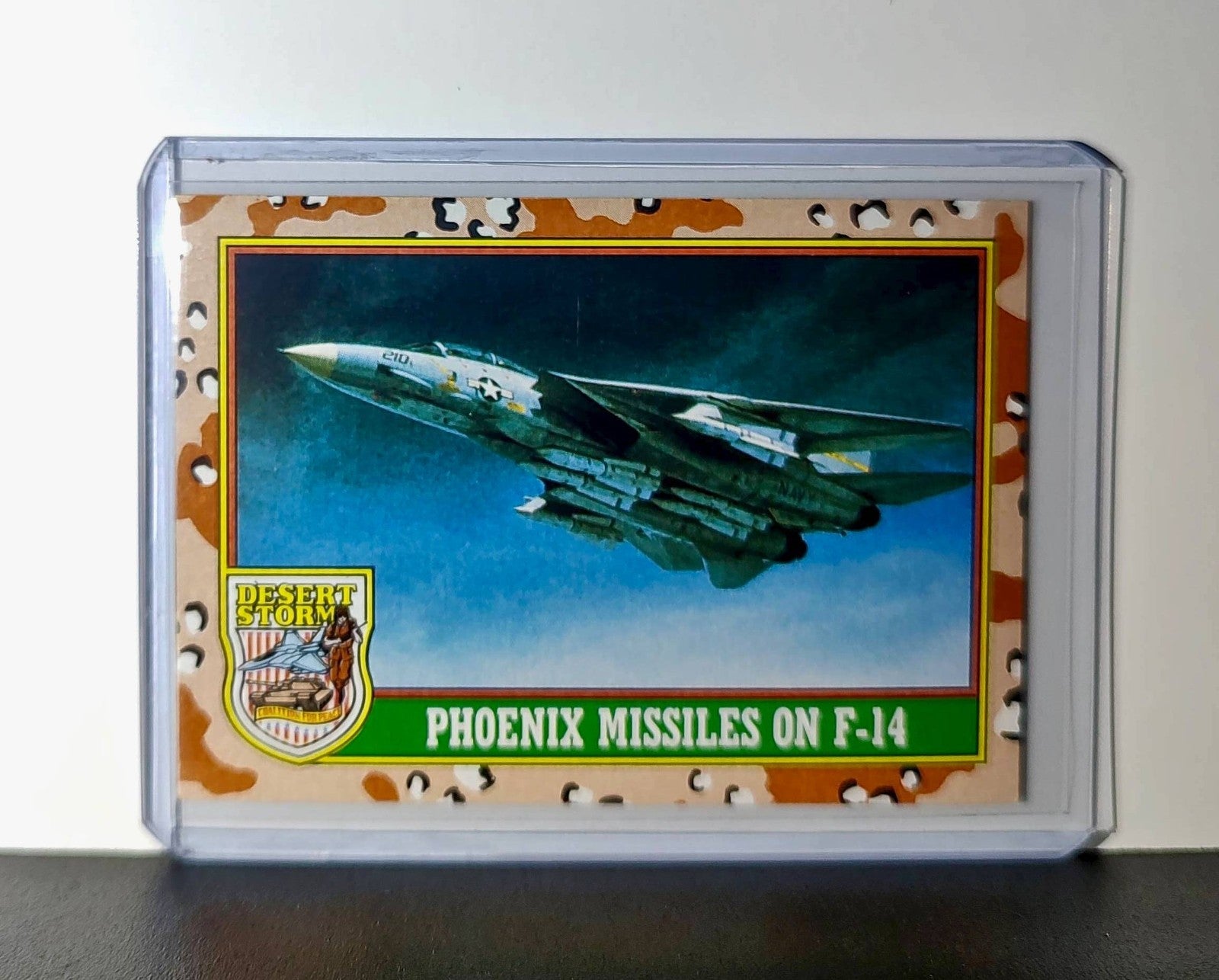 Phoenix Missiles on F-14 1991 Topps Desert Storm #23 Card