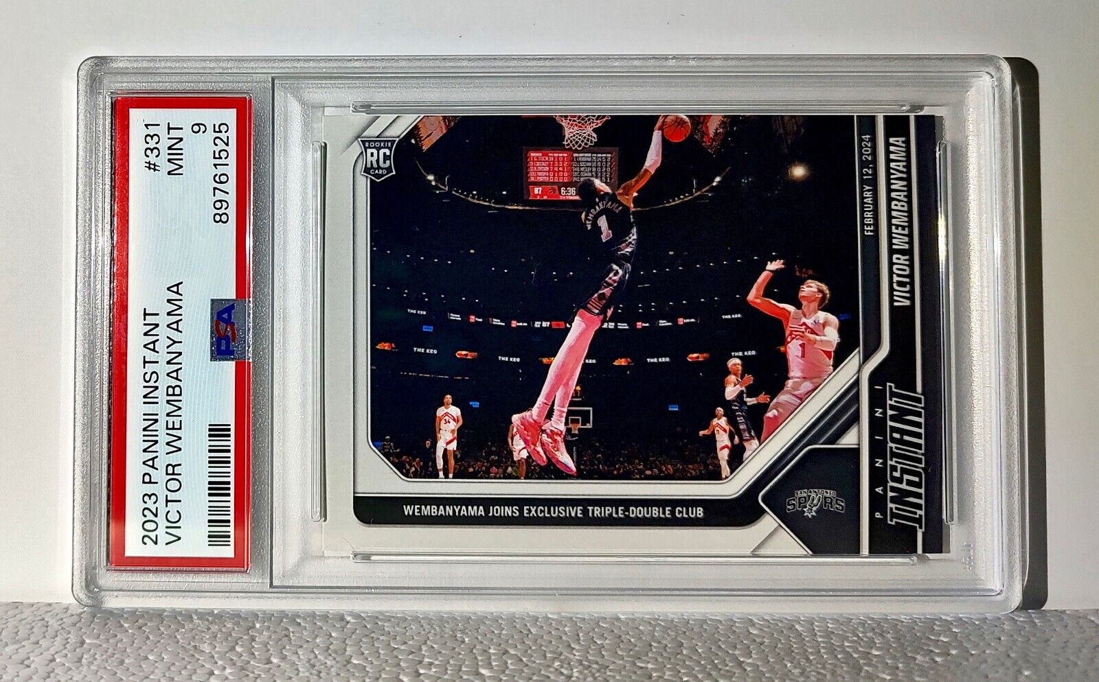 Victor Wembanyama 2023-24 Panini #331 NBA Rookie Card 1 of 5172 PSA 9 MINT