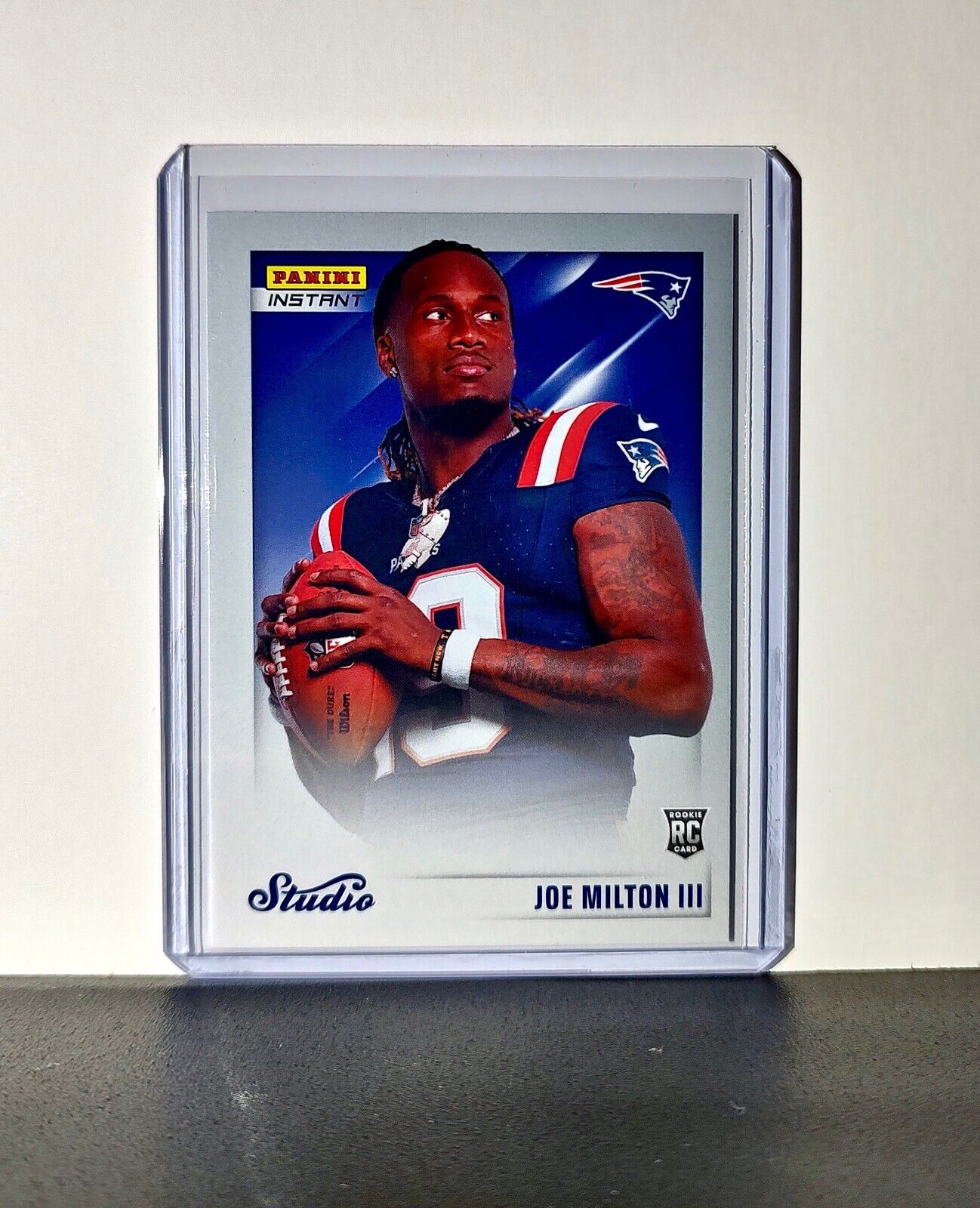 Joe Milton III 2024 Panini NFL #14 Studio Rookies Card Patriots 1/1672