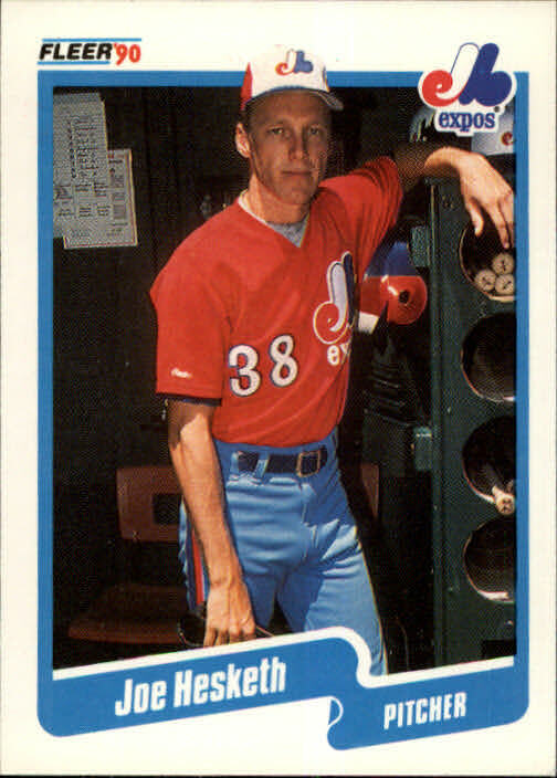 1990 Joe Hesketh Fleer Baseball Card #349