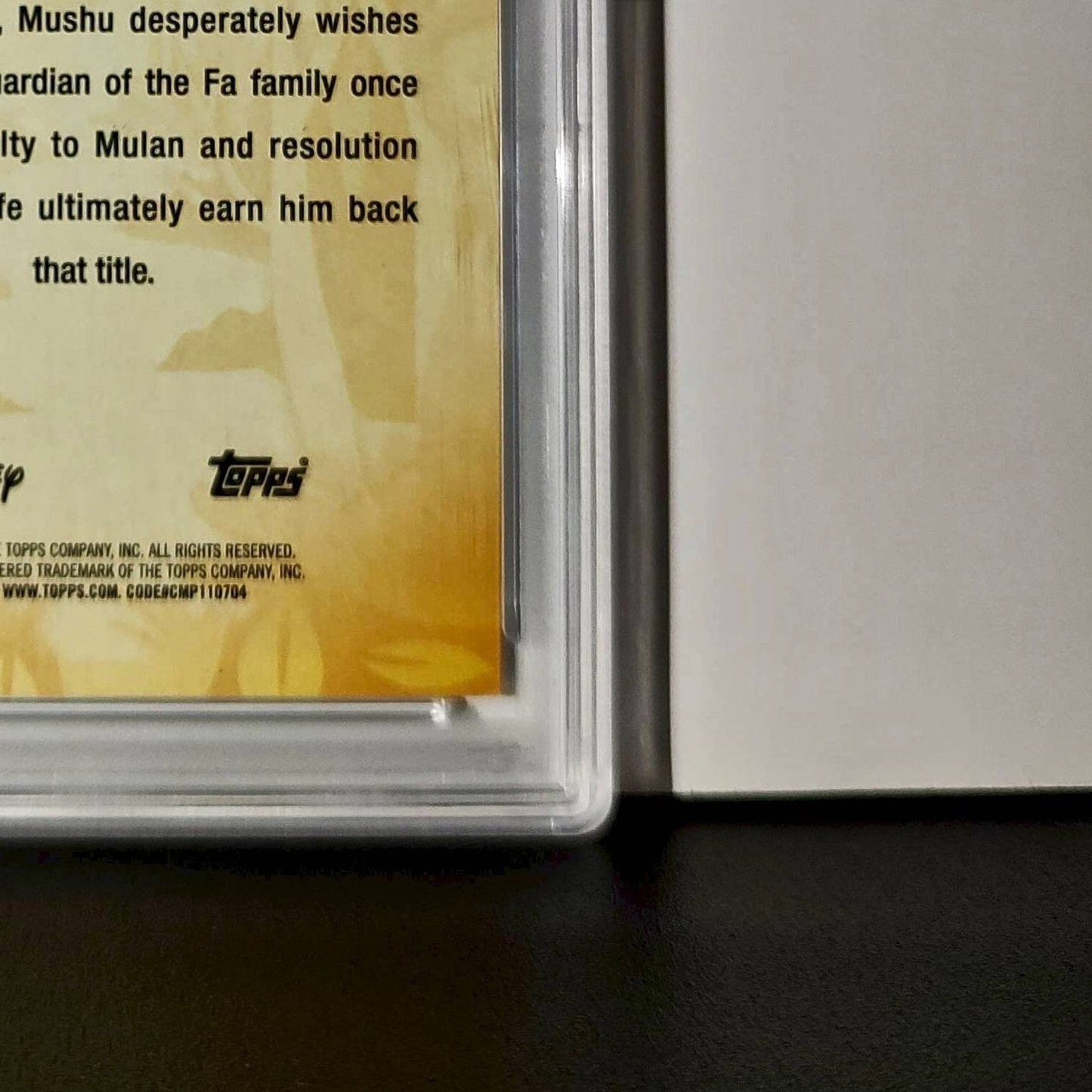 Mushu 2025 Topps Disney #FF-16 Furry Friends Card Mulan PSA 8