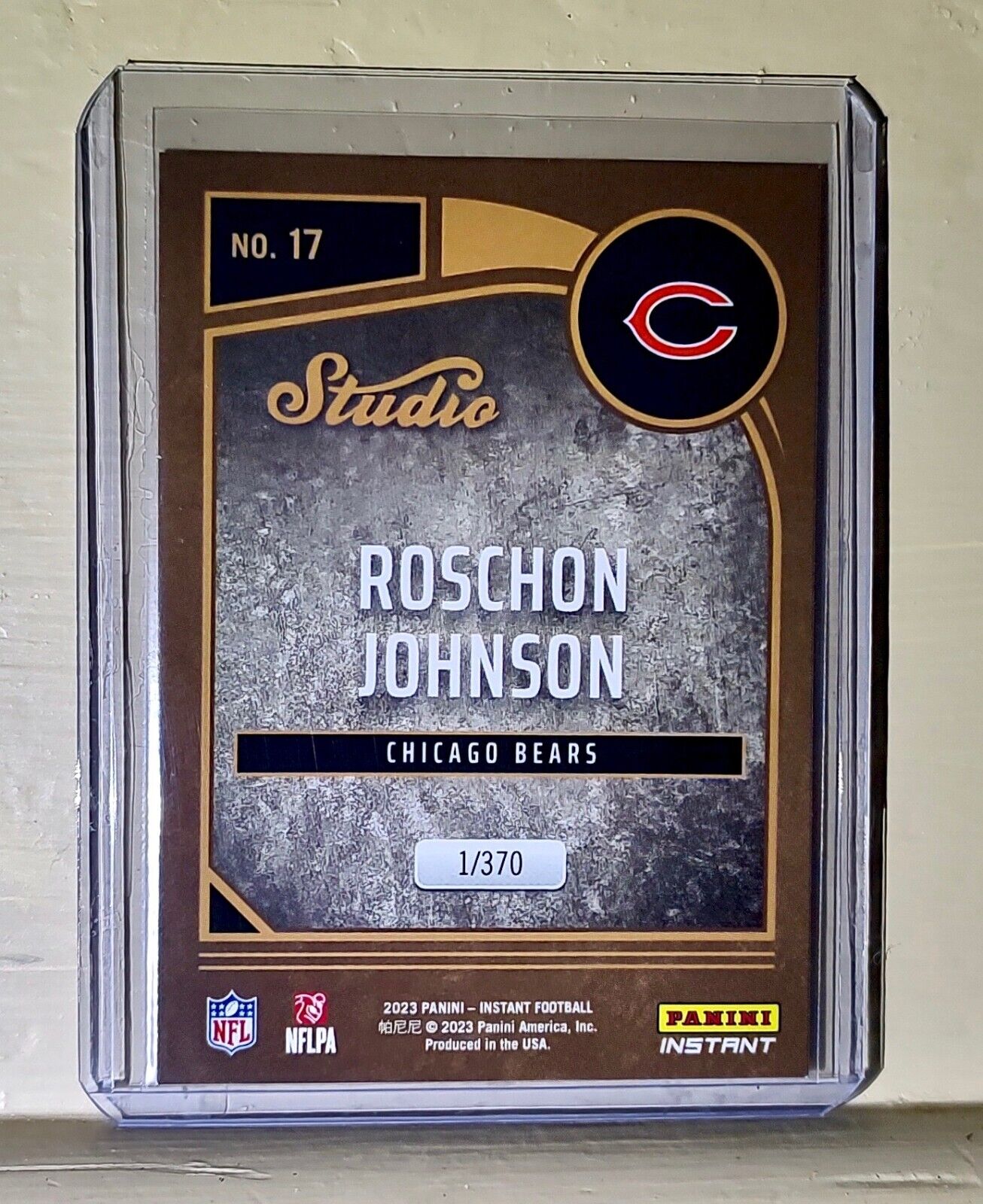 Roschon Johnson 2023 Panini NFL Studio Rookies #17 Rookie Card 1/370