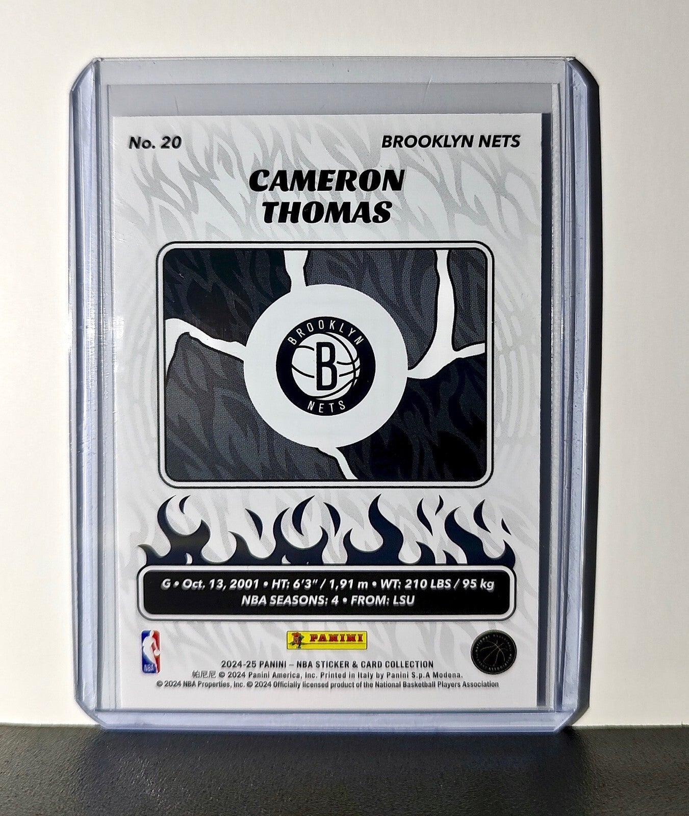 Cameron Thomas 2024-25 Panini NBA #20 Sticker Card Brooklyn Nets