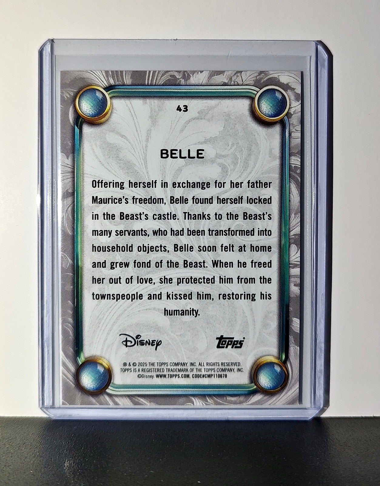 Belle 2025 Topps Disney Wonder #43 Card Beauty and the Beast