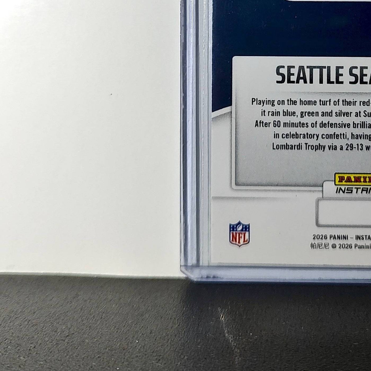 Seattle Seahawks 2026 Super Bowl LIX Champions Panini NFL #36 Football Card