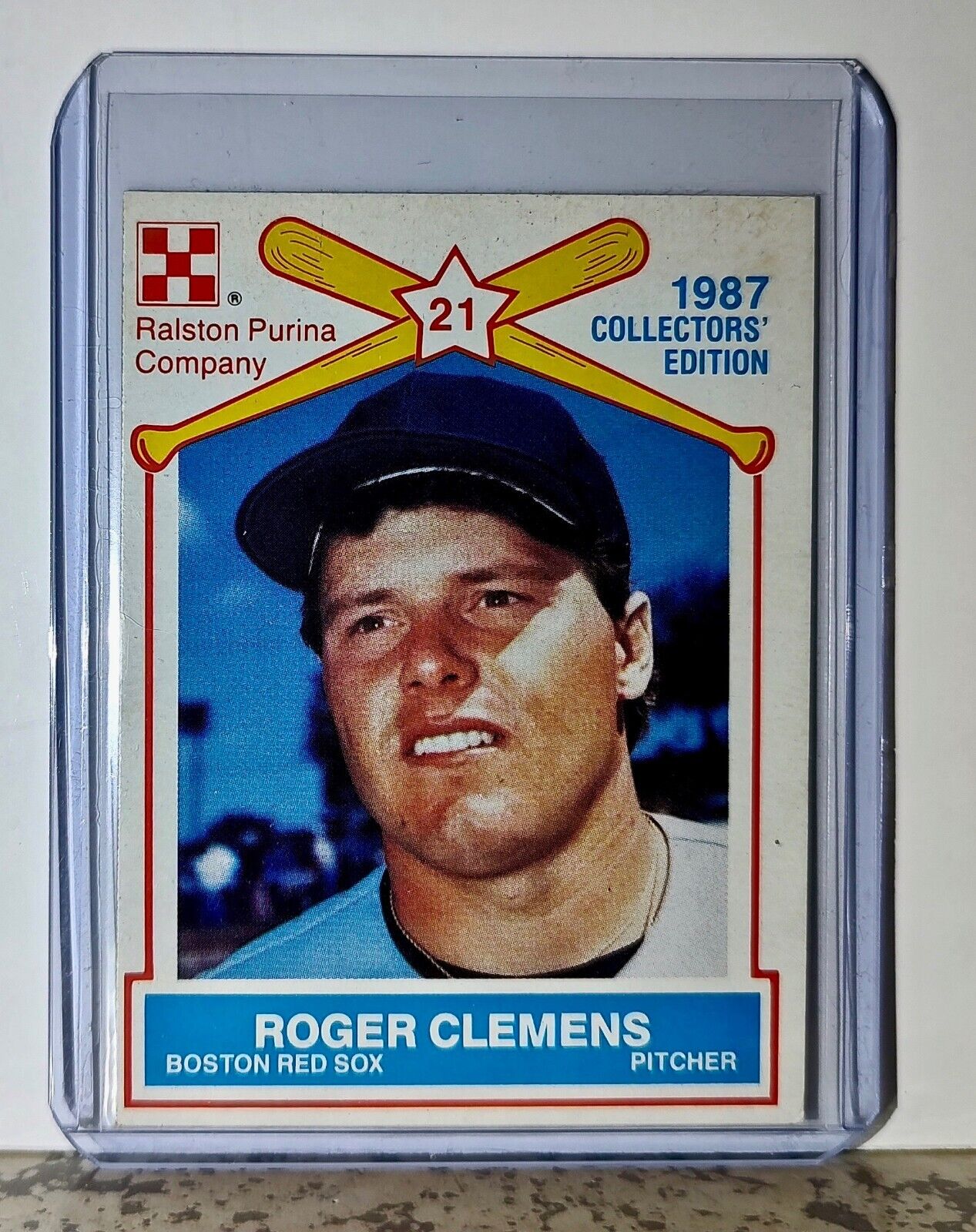 Roger Clemens 1987 Ralston Purina Company MLB #10 Baseball Card Boston Red Sox