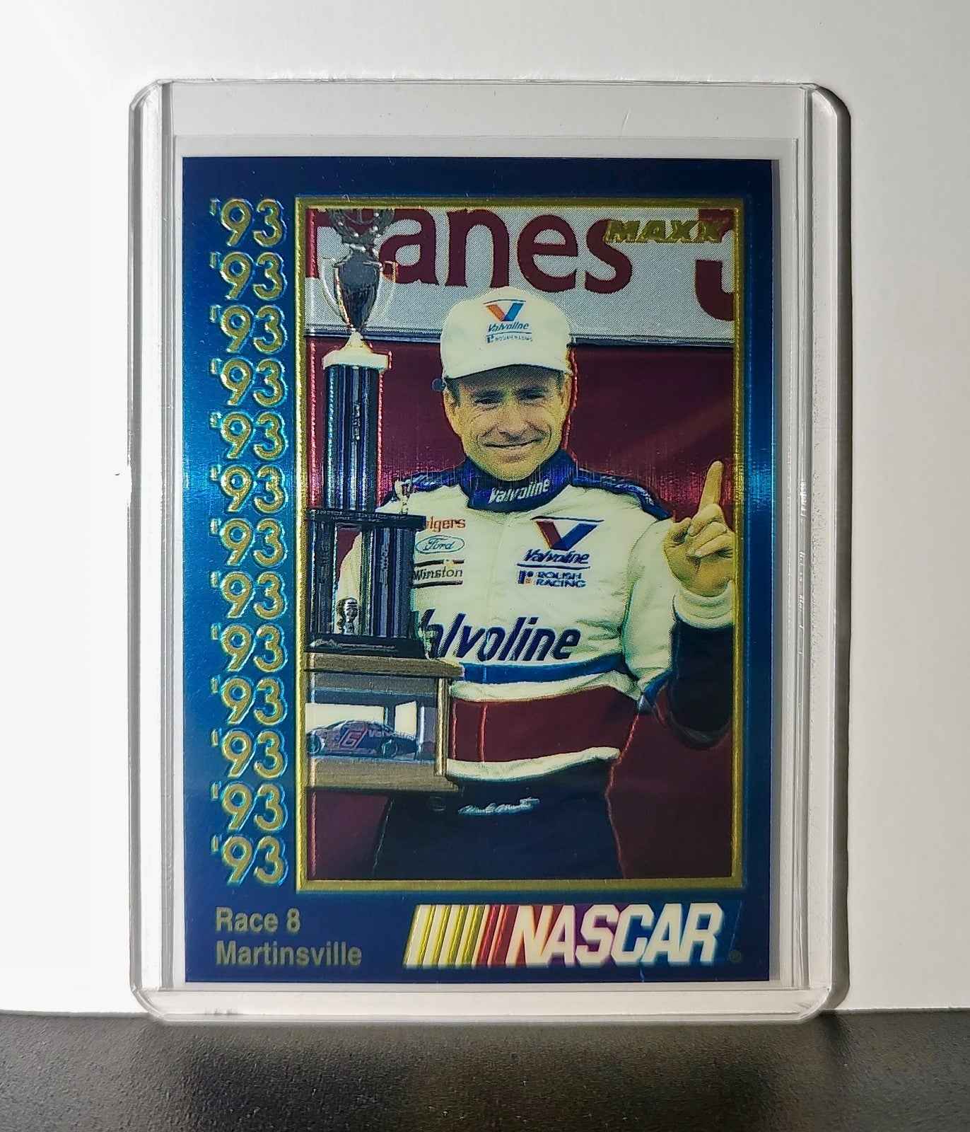 Race 8 Martinsville YR 1993 Maxx Premier Plus Racing #186 NASCAR Roush Racing