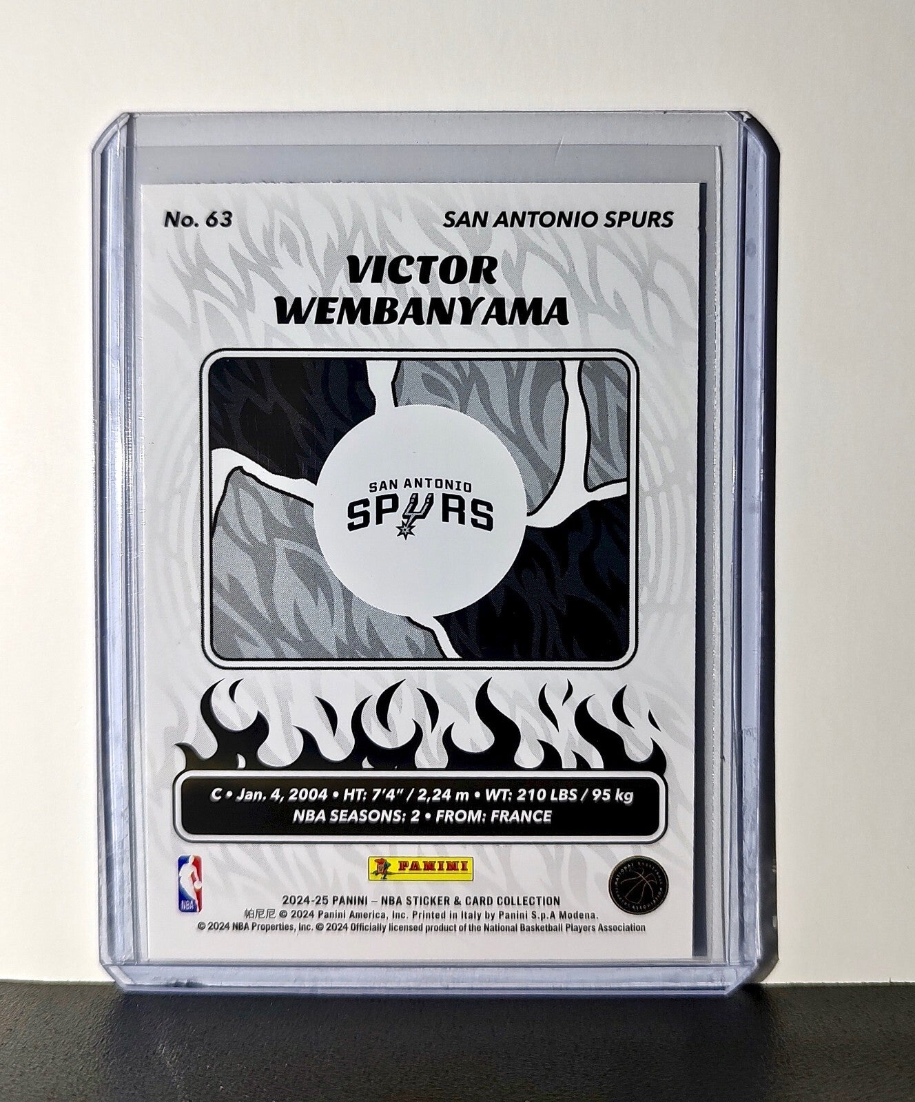 Victor Wembanyama 2024-25 Panini NBA #63 Sticker Card San Antonio Spurs