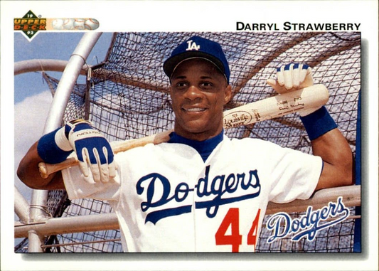 Darryl Strawberry 1992 Upper Deck MLB #174 Baseball Card Los Angeles Dodgers