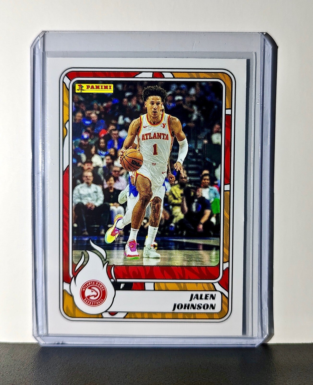 Jalen Johnson 2024-25 Panini NBA #58 Sticker Card Atlanta Hawks