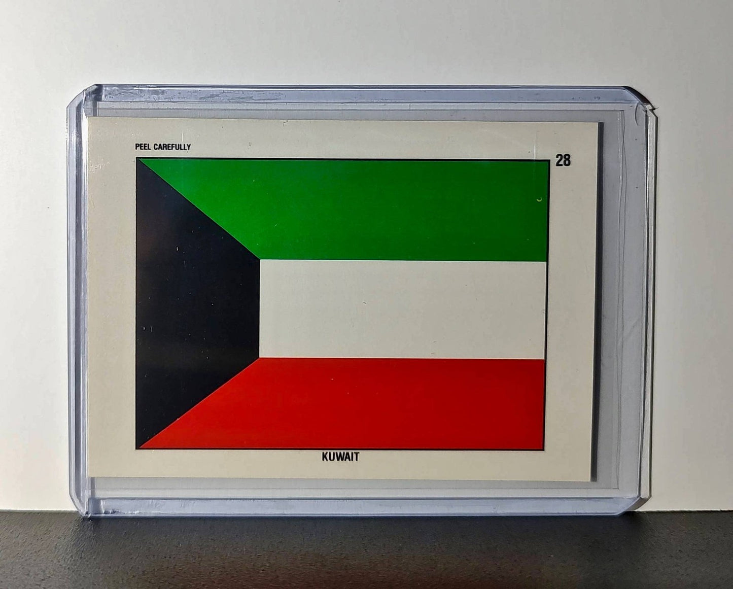 Kuwait Flag 1991 Topps Desert Storm #28 Sticker Card