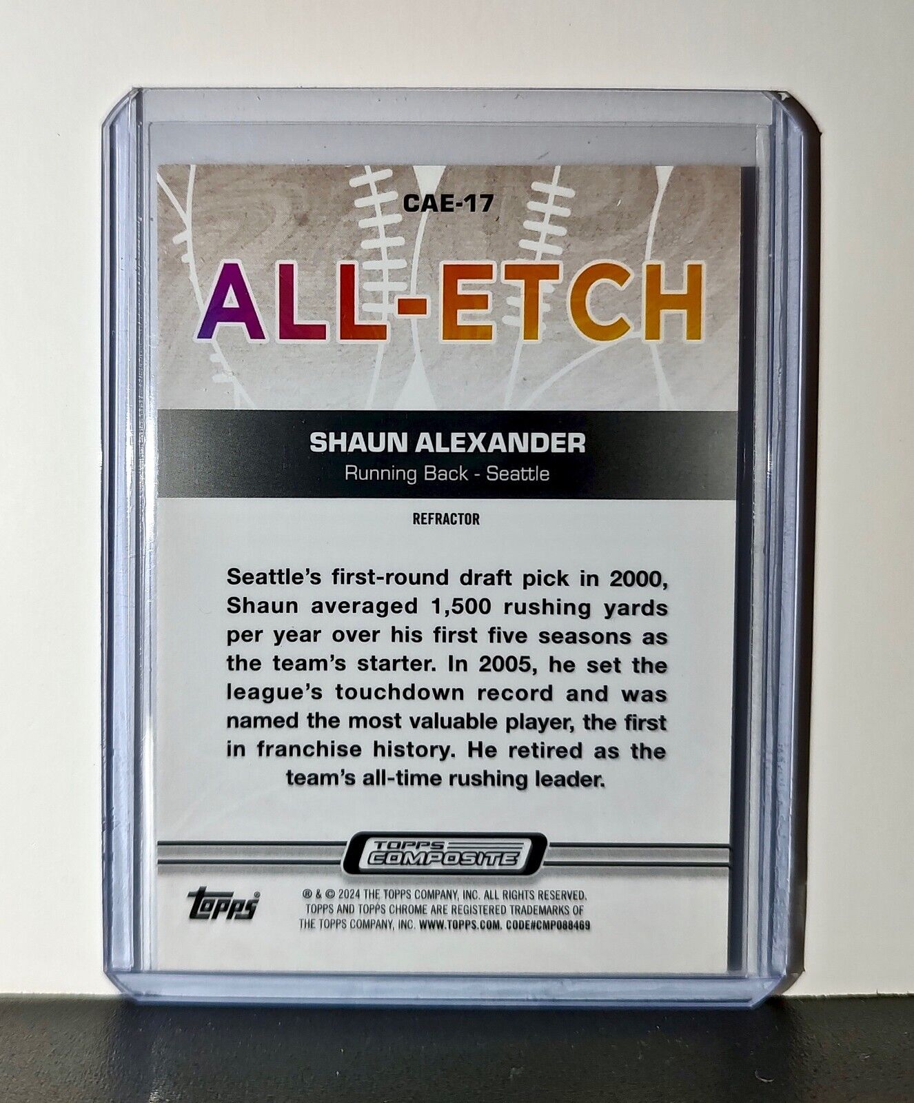Shaun Alexander 2023 Topps Chrome Refractor All-Etch NFL #CAE-17 Card Seahawks